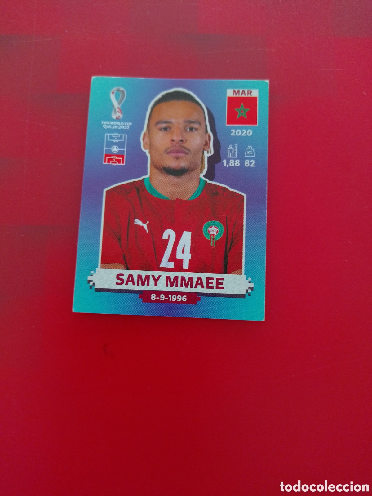 Cromos de F&uacute;tbol: CROMO NUMERO 8 SAMY MMAEE MARRUECOS. MUNDIAL QATAR 2022. PANINI.
