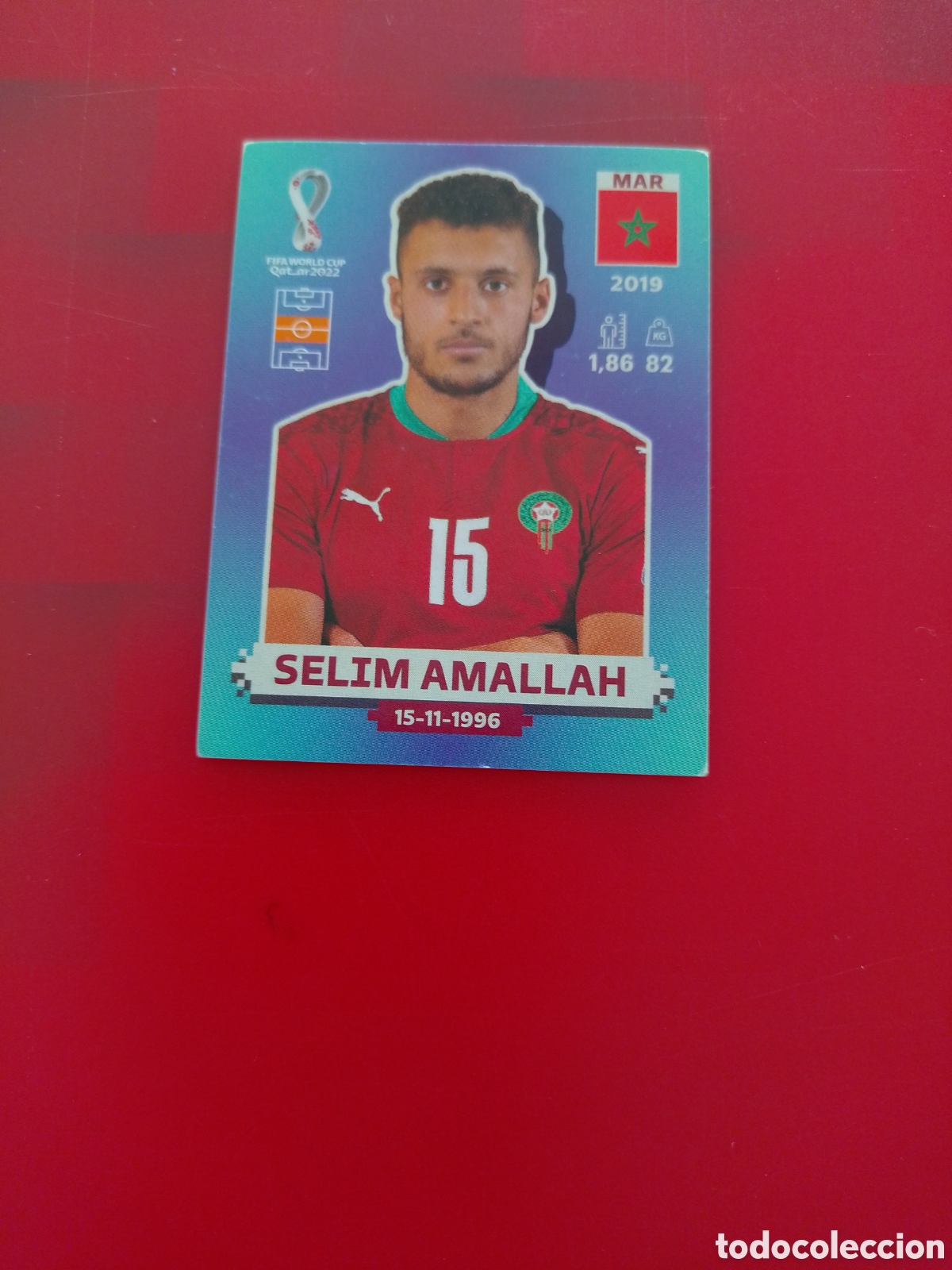 Cromos de F&uacute;tbol: CROMO NUMERO 10 SEWLIM AMALLAH MARRUECOS. MUNDIAL QATAR 2022. PANINI.