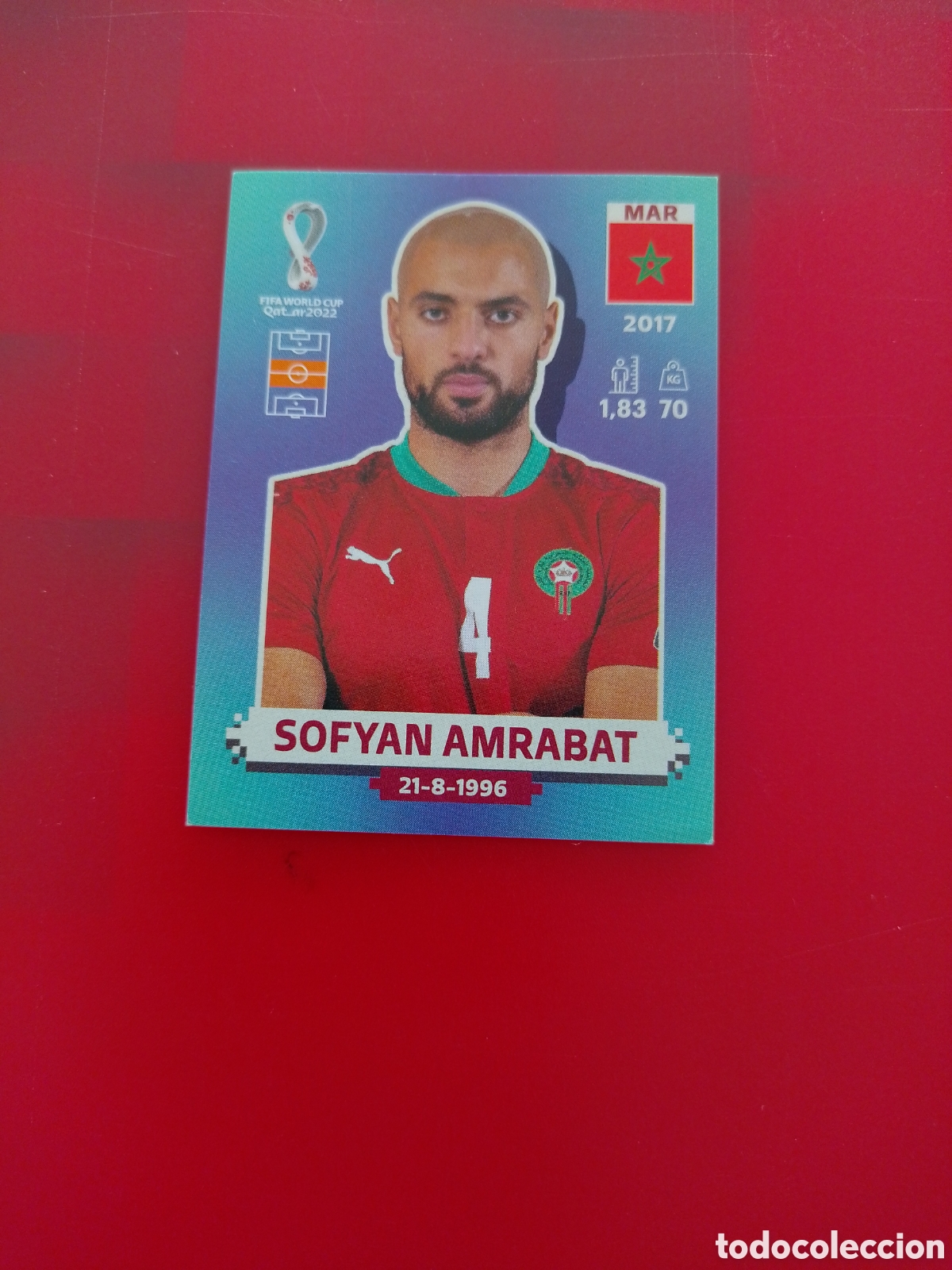 Cromos de F&uacute;tbol: CROMO NUMERO 11 SOFYAN AMRABAT MARRUECOS. MUNDIAL QATAR 2022. PANINI.