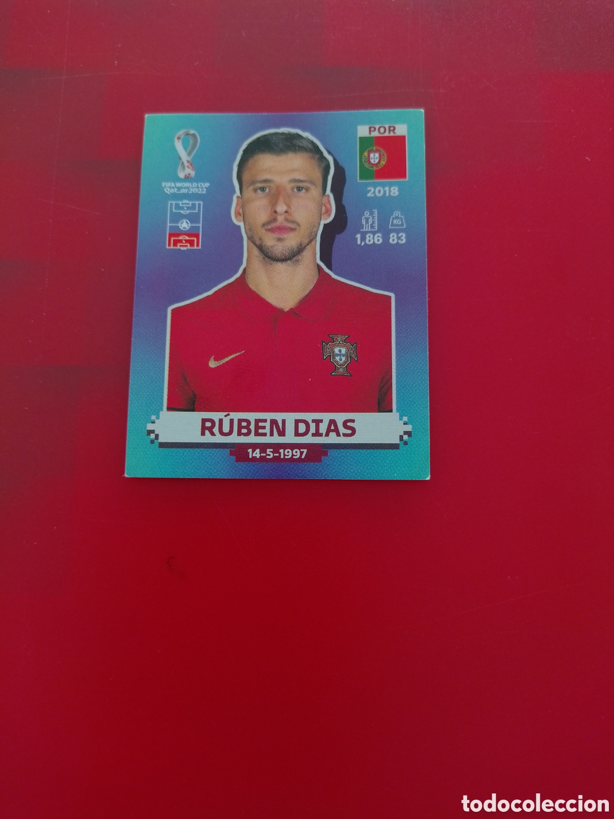 Cromos de F&uacute;tbol: CROMO NUMERO 10 R&Uacute;BEN DIAS PORTUGAL. MUNDIAL QATAR 2022. PANINI.