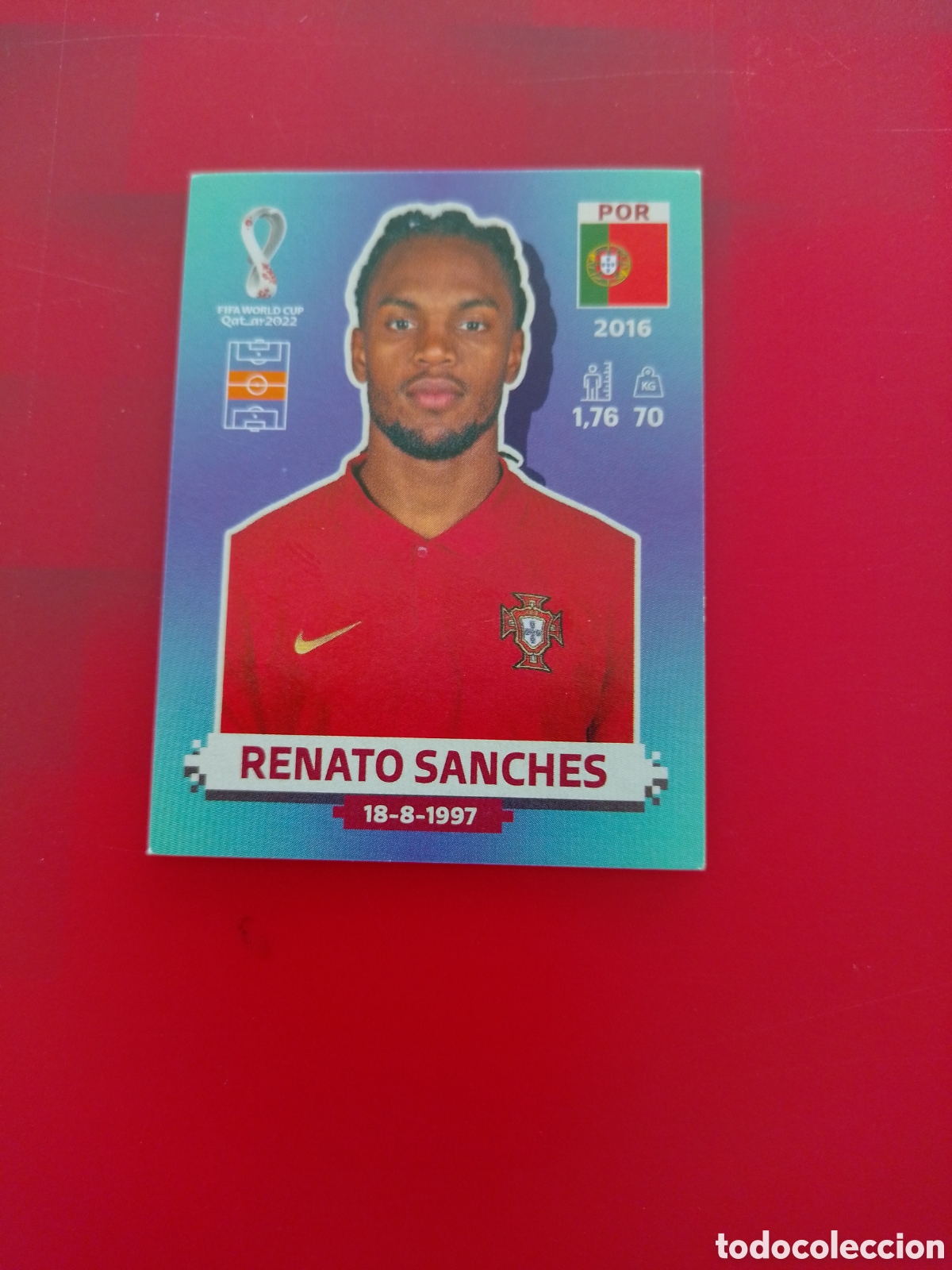 Cromos de F&uacute;tbol: CROMO NUMERO 15 RENATO SANCHES PORTUGAL. MUNDIAL QATAR 2022. PANINI.