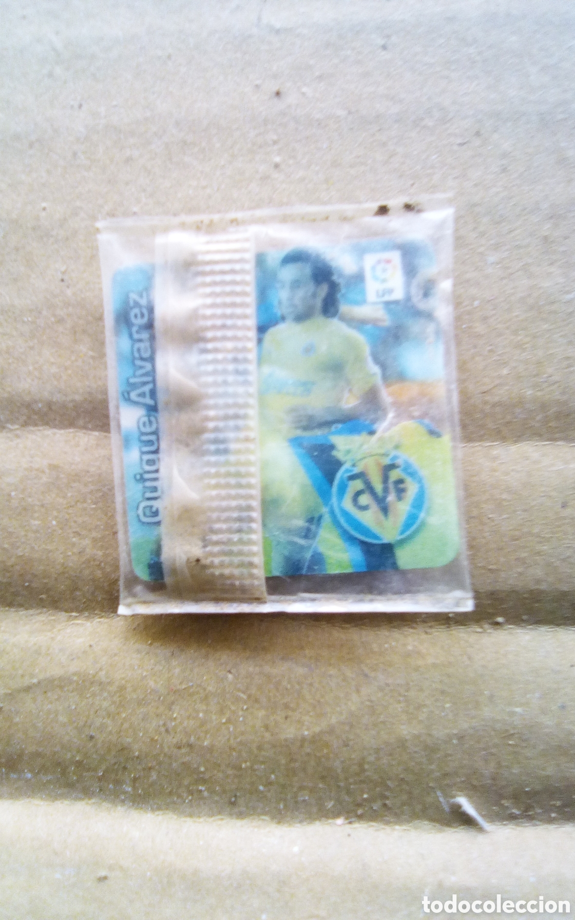 Football Stickers: Cromo flaps Grefusa. Quique &Aacute;lvarez, del Villarreal.
