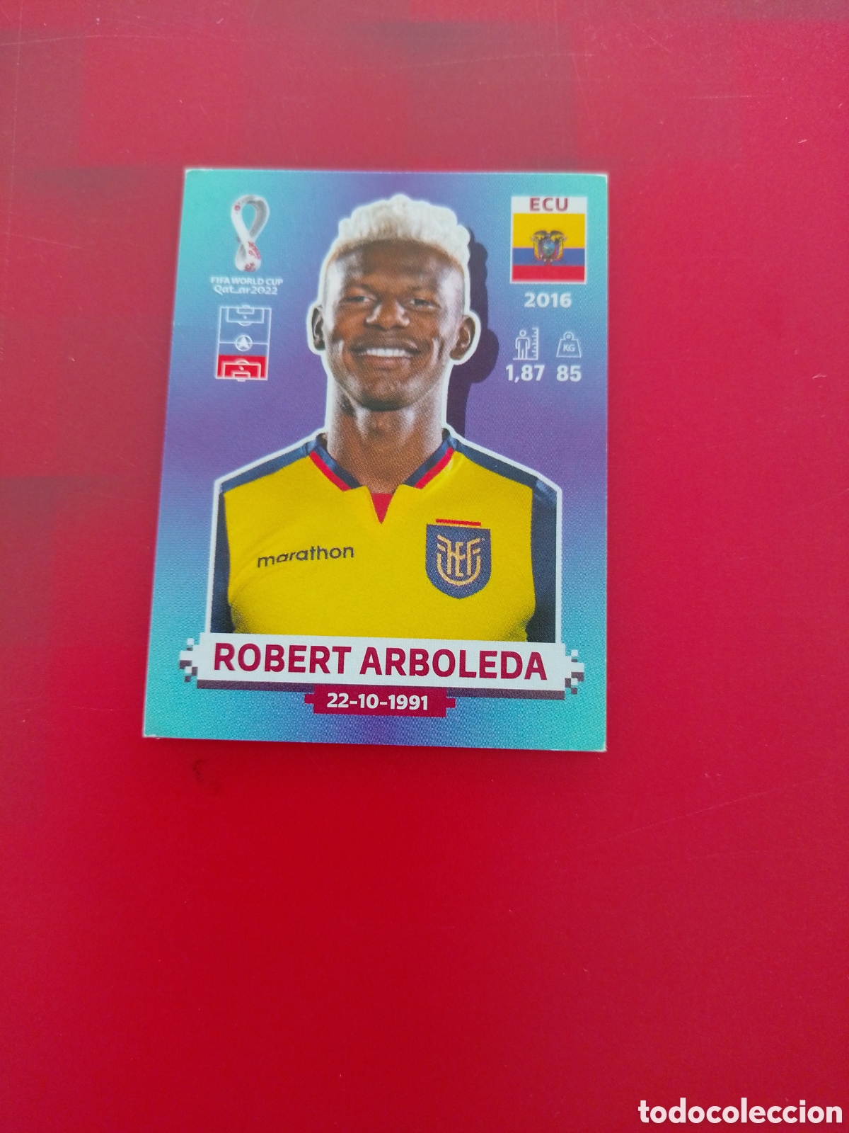 Football Stickers: CROMO NUMERO 5 ROBERT ARBOLEDA ECUADOR. MUNDIAL QATAR 2022. PANINI.