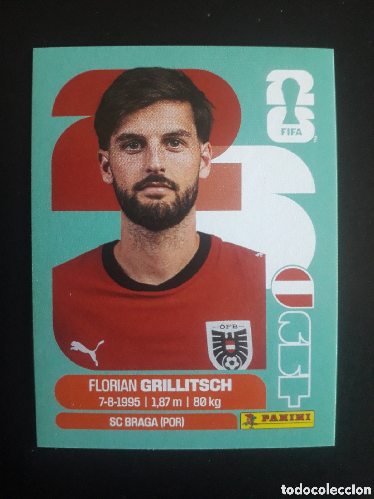 Football Stickers: GRILLITSCH AUSTRIA AUT 14 MUNDIAL F&Uacute;TBOL 2026 FIFA WORLD CUP PANINI SIN PEGAR PEDIDO M&Iacute;NIMO 3&euro;.