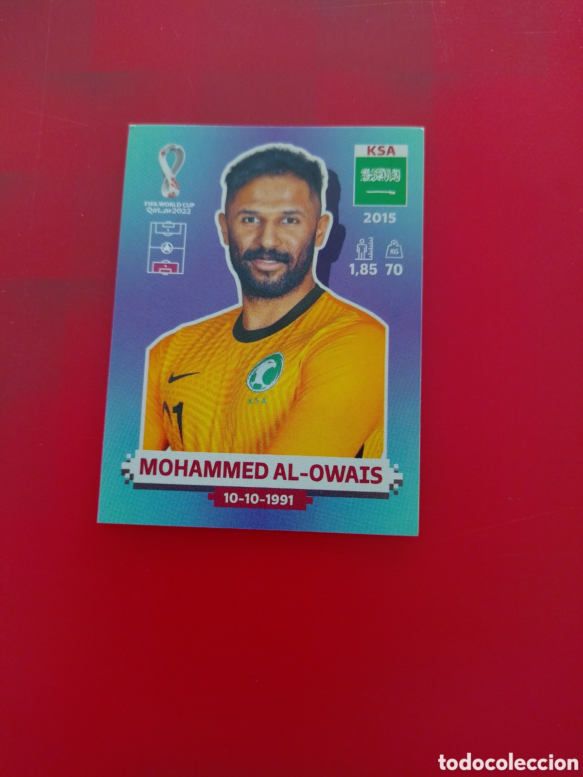 Football Stickers: CROMO NUMERO 3 MOHAMMED AL-OWAIS ARABIA SAUDI. MUNDIAL QATAR 2022. PANINI.