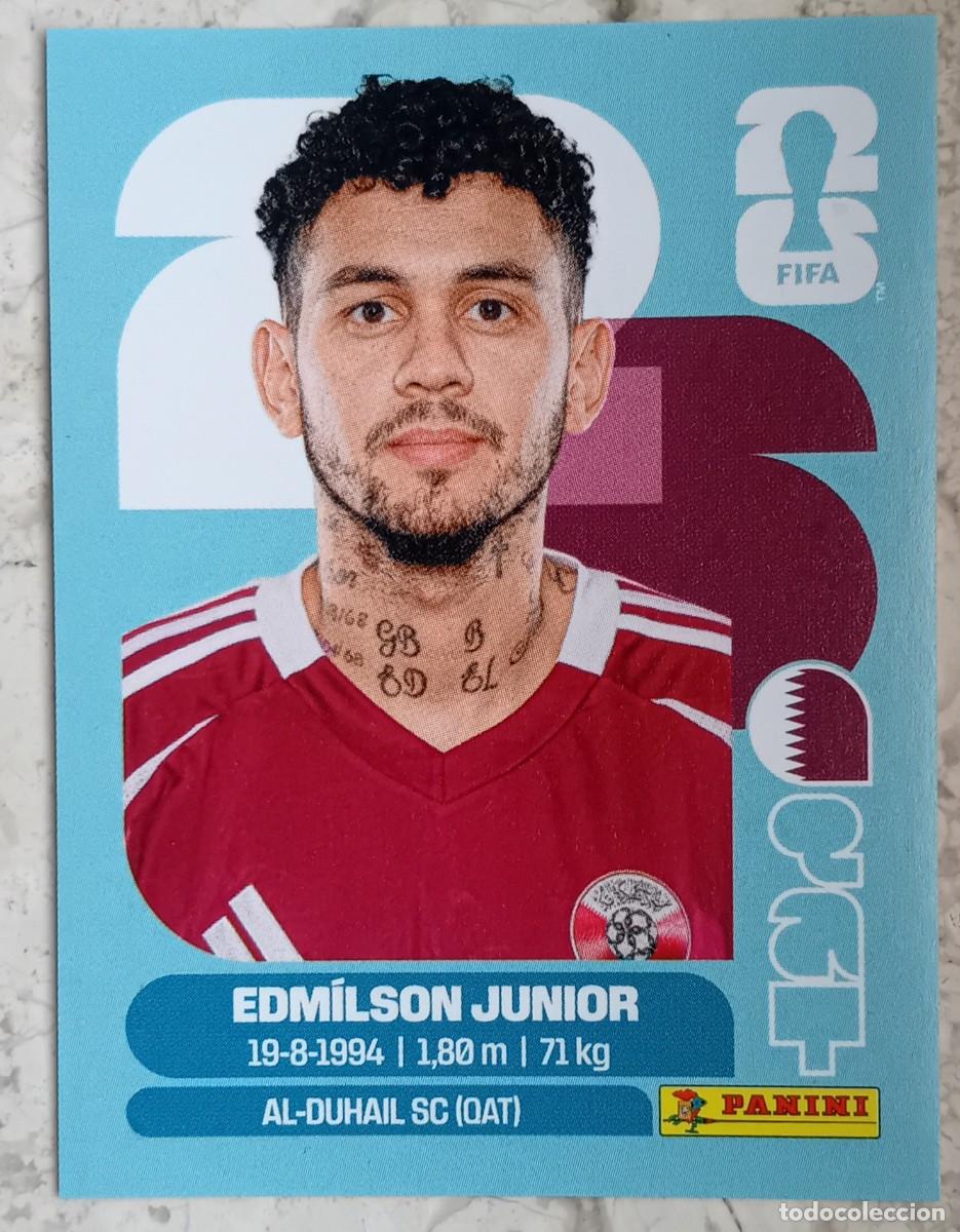 Cartes &agrave; collectionner de Football: Figurina Panini 2026 Cromo World Cup Usa Mundial 2026 Edm&iacute;lson Junior Qatar n QAT 17