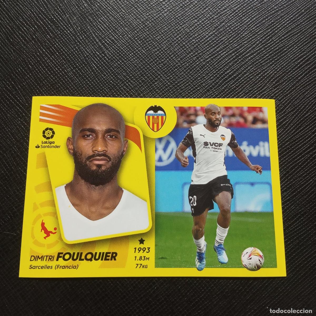 Football Stickers: FOULQUIER VALENCIA ESTE 2021 2022 CROMO FUTBOL 21 22 - SIN PEGAR - A191 PG82 FICHAJE 47