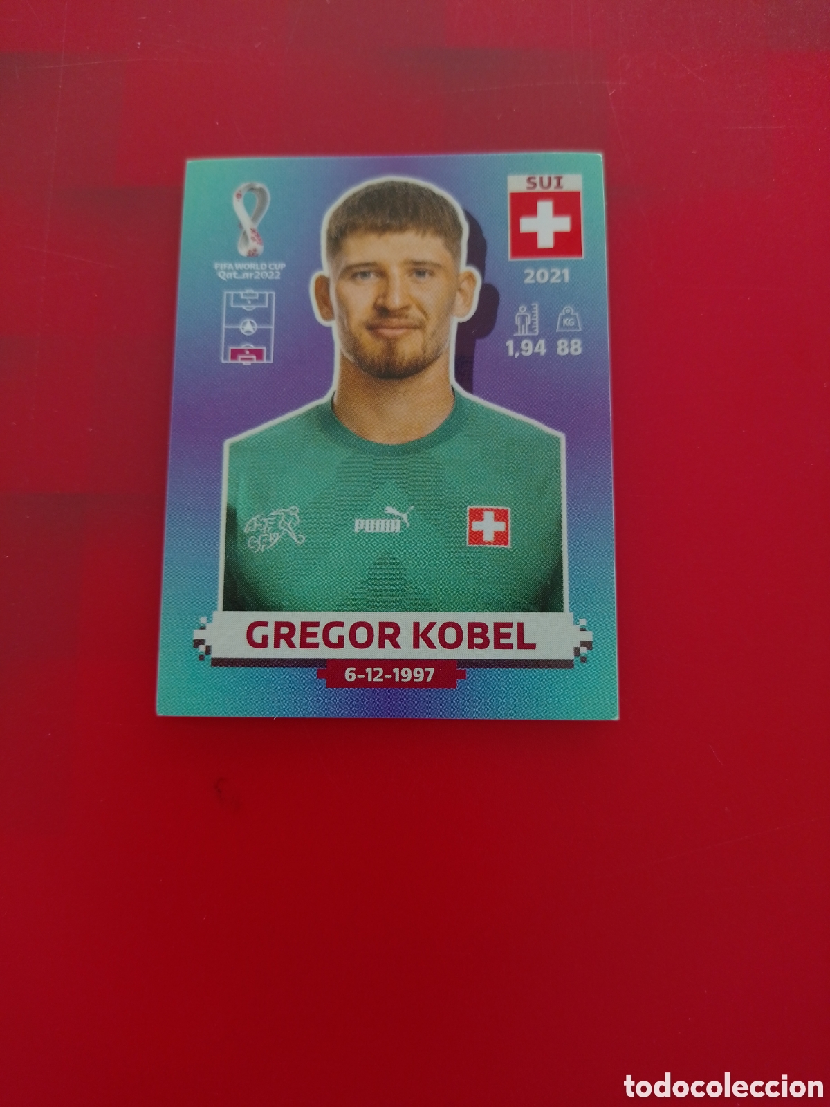 Cromos de F&uacute;tbol: CROMO NUMERO 4 GREGOR KOBEL SUIZA. MUNDIAL QATAR 2022. PANINI.