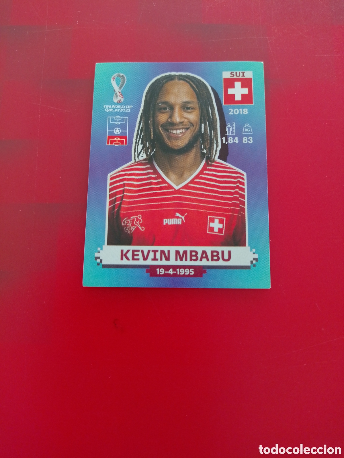 Cromos de F&uacute;tbol: CROMO NUMERO 7 KEVIN MBABU SUIZA. MUNDIAL QATAR 2022. PANINI.