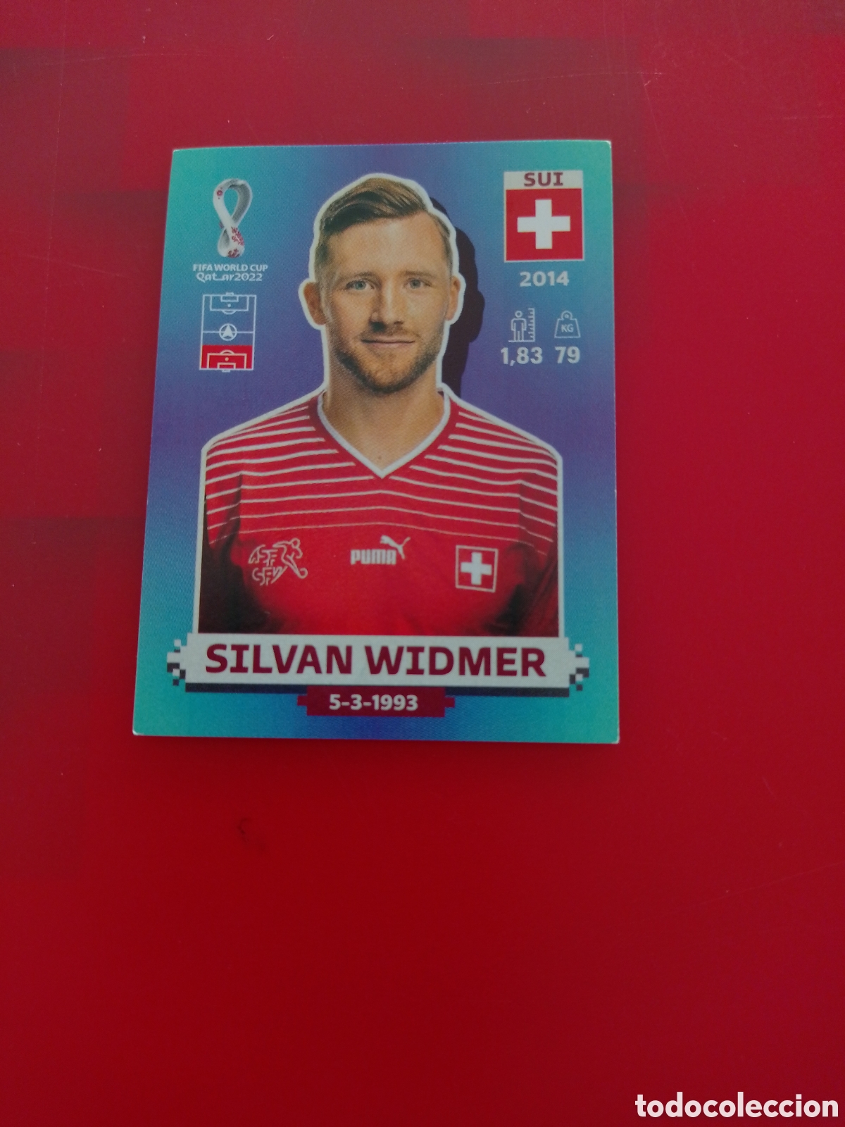 Football Stickers: CROMO NUMERO 10 SILVAN WIDMER SUIZA. MUNDIAL QATAR 2022. PANINI.