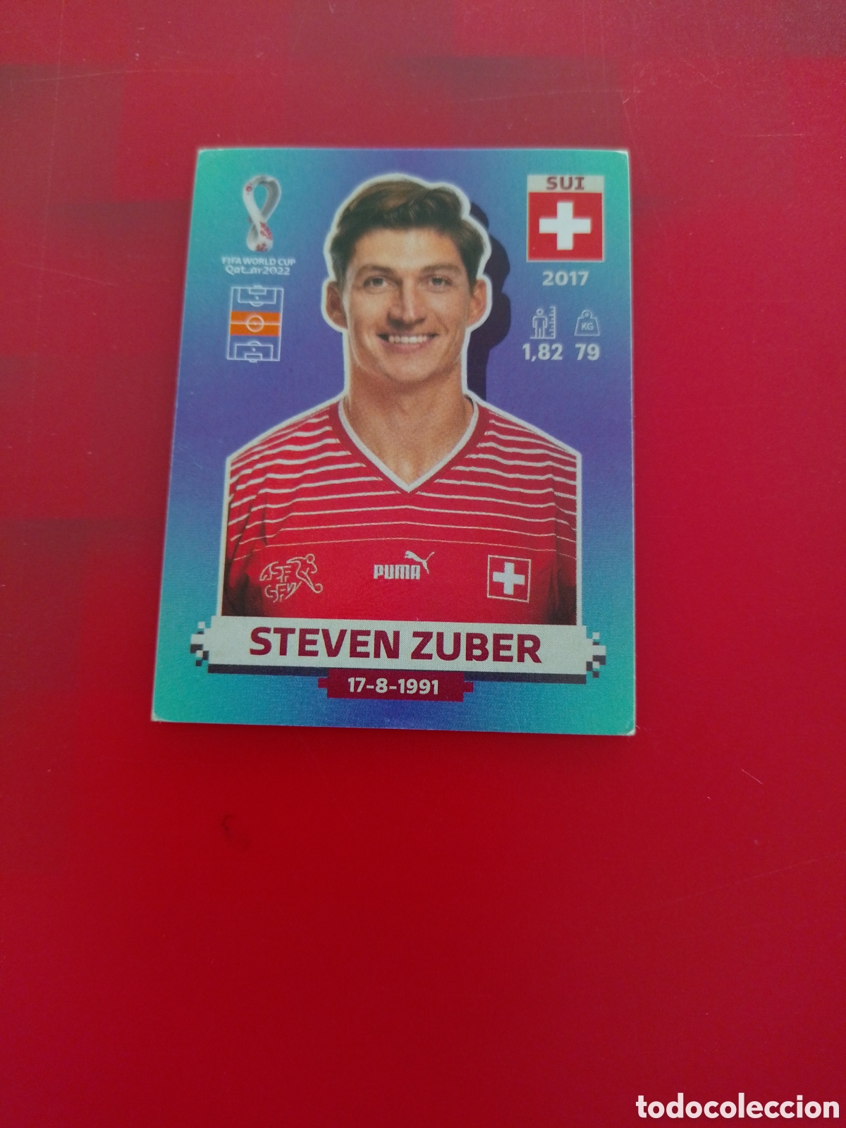 Football Stickers: CROMO NUMERO 16 STEVEN ZUBER SUIZA. MUNDIAL QATAR 2022. PANINI.