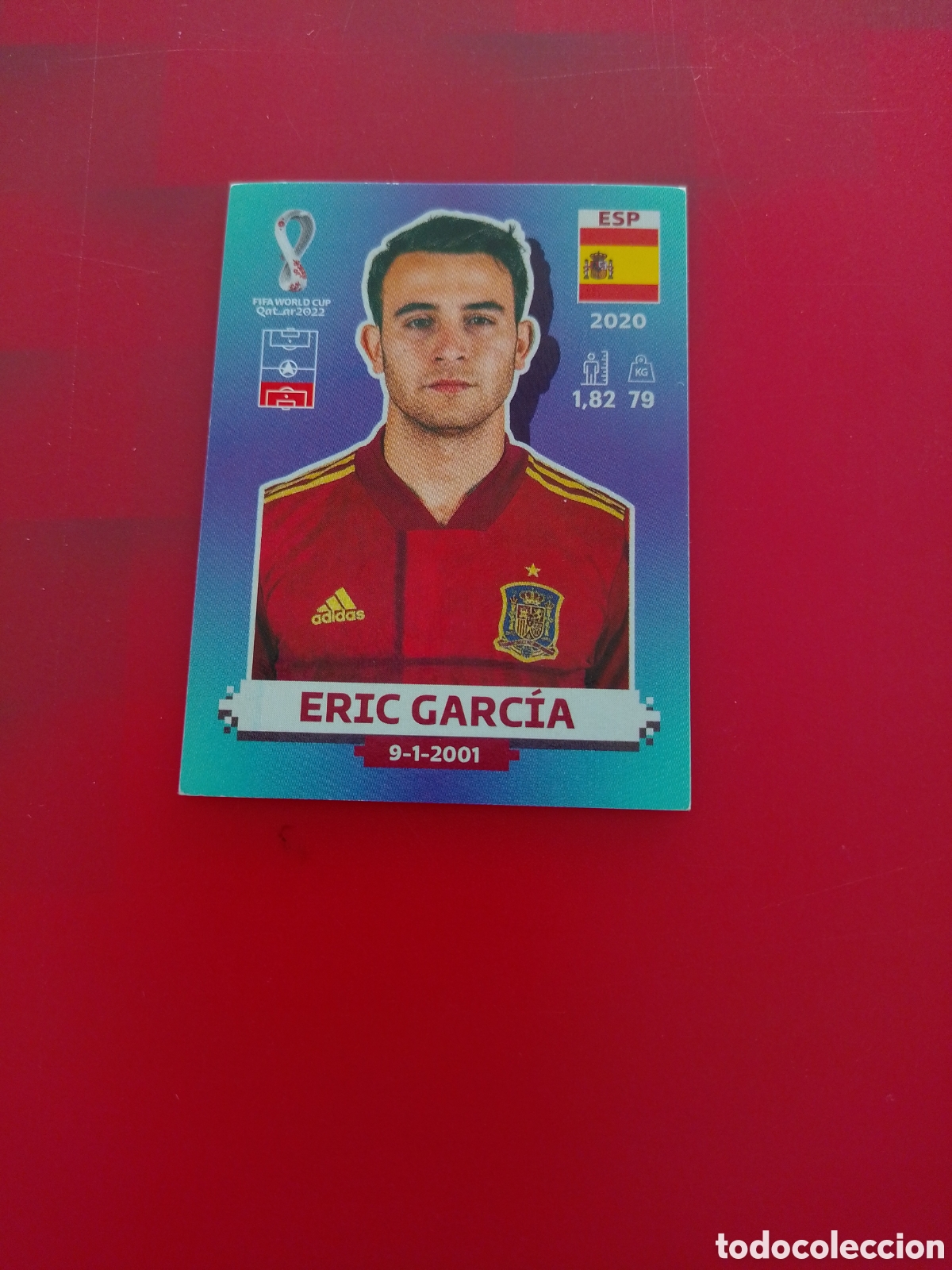 Cromos de Futebol: CROMO NUMERO 6 ERIC GARC&Iacute;A ESPA&Ntilde;A. MUNDIAL QATAR 2022. PANINI.