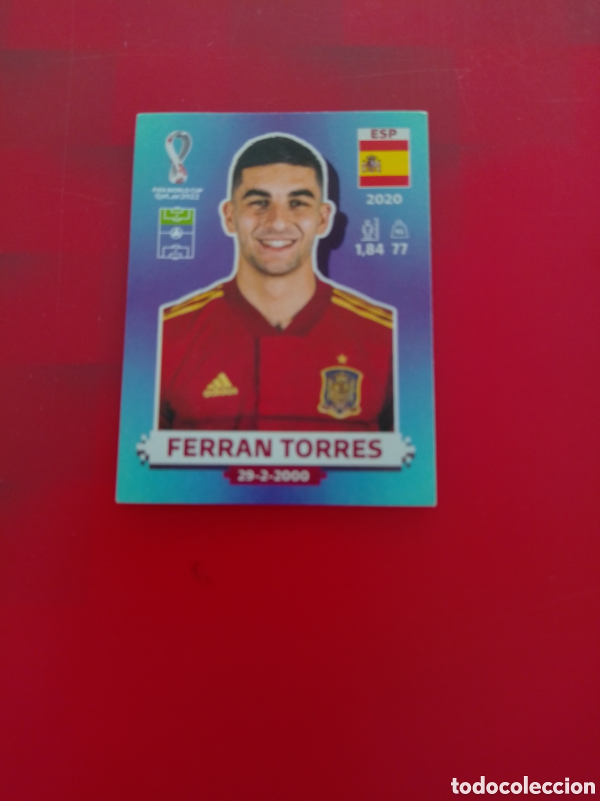 Football Stickers: CROMO NUMERO 18 FERRAN TORRES ESPA&Ntilde;A. MUNDIAL QATAR 2022. PANINI.