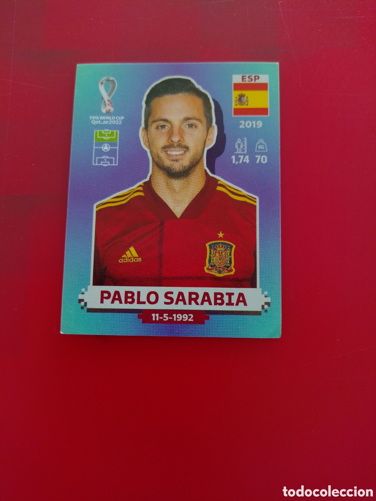 Football Stickers: CROMO NUMERO 20 PABLO SARABIA ESPA&Ntilde;A. MUNDIAL QATAR 2022. PANINI.