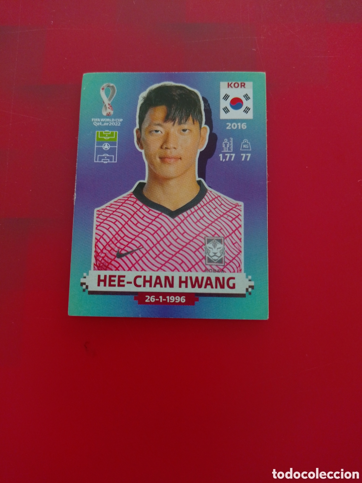 Cromos de Futebol: CROMO NUMERO 16 HEE-CHAN HWANG COREA DEL SUR. MUNDIAL QATAR 2022. PANINI.