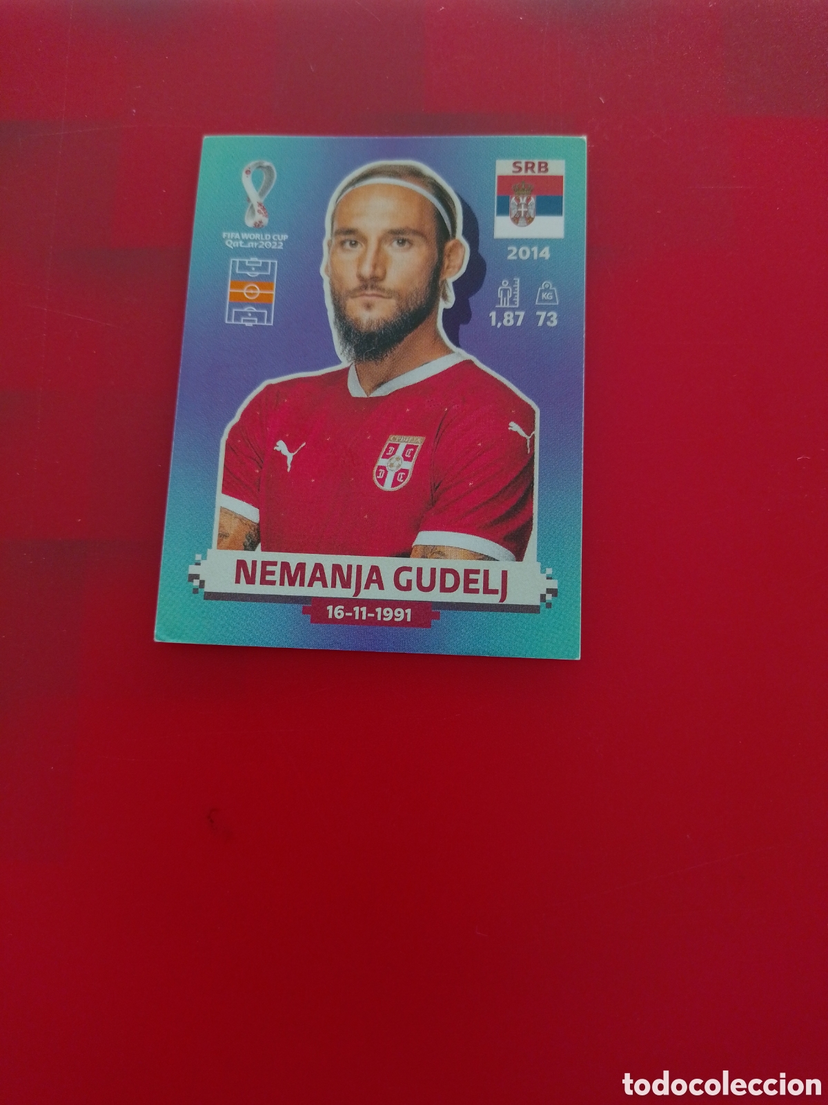 Cromos de Futebol: CROMO NUMERO 9 NEMANJA GUDELJ SERBIA. MUNDIAL QATAR 2022. PANINI.