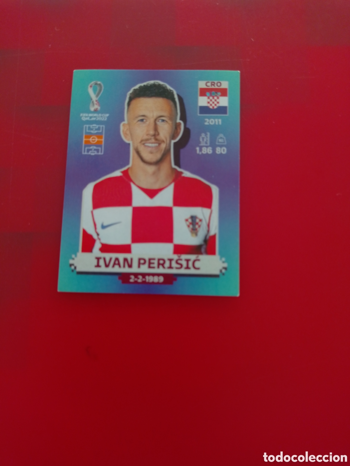 Cartes &agrave; collectionner de Football: CROMO NUMERO 15 IVAN PERISIC CROACIA. MUNDIAL QATAR 2022. PANINI.