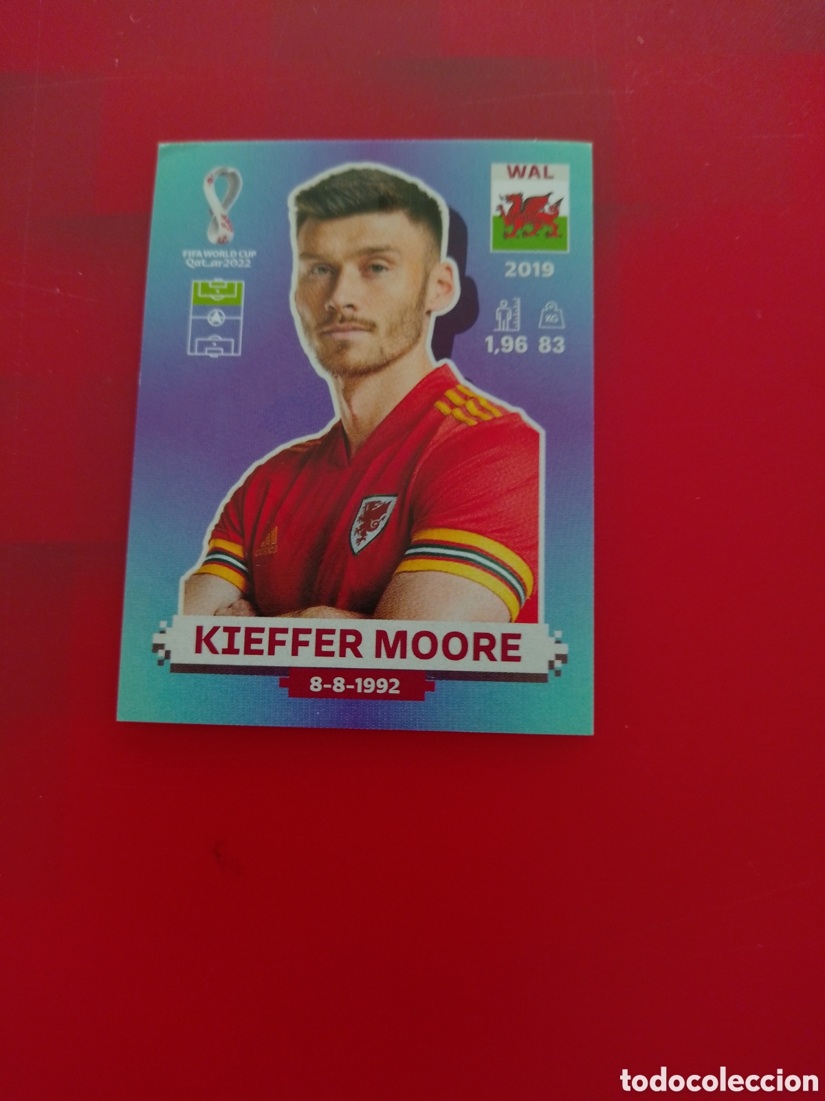 Cromos de F&uacute;tbol: CROMO NUMERO 20 KIEFFER MOORE PAIS DE GALES. MUNDIAL QATAR 2022. PANINI.