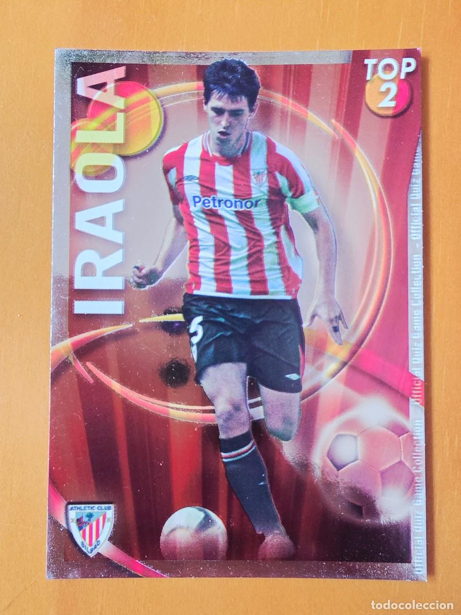 Cromos de F&uacute;tbol: 552 Andoni Iraola Athletic Club Bilbao TOP 2 rojo, Mundicromo Sport Fichas Quiz de la Liga 2010 2011