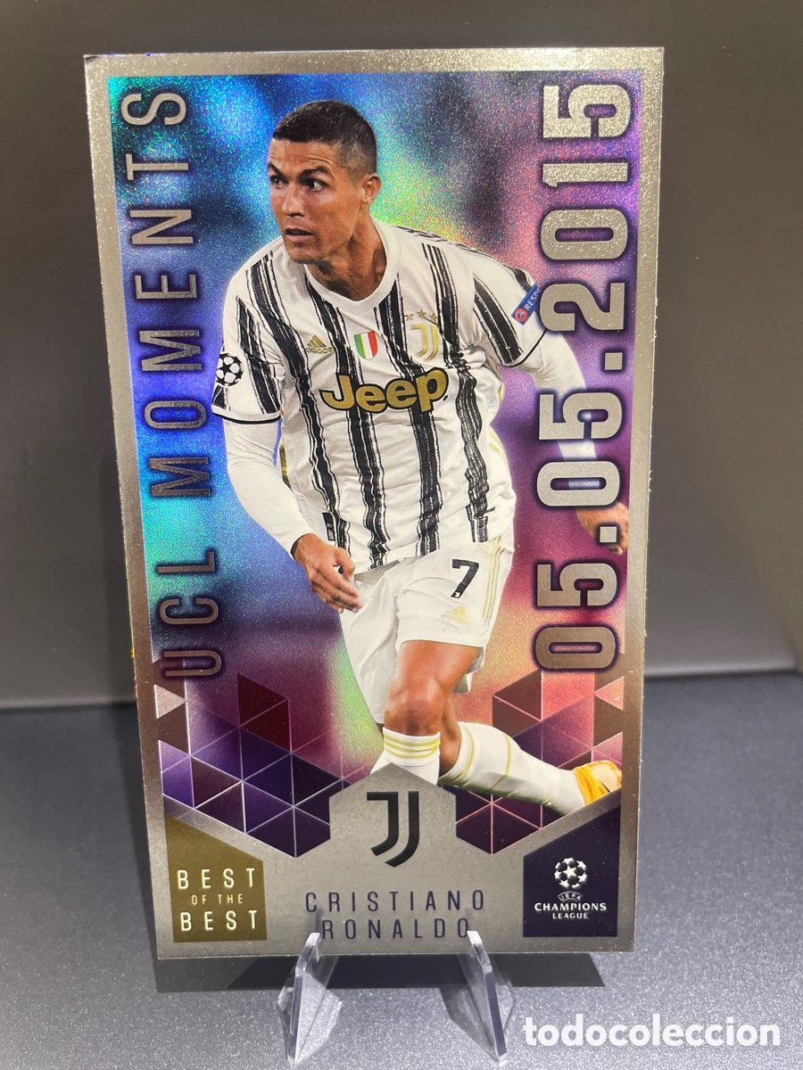 Cromos de F&uacute;tbol: Cristiano Ronaldo 159 UCL Moments Best of the Best UCL 2020-21 Topps Juventus