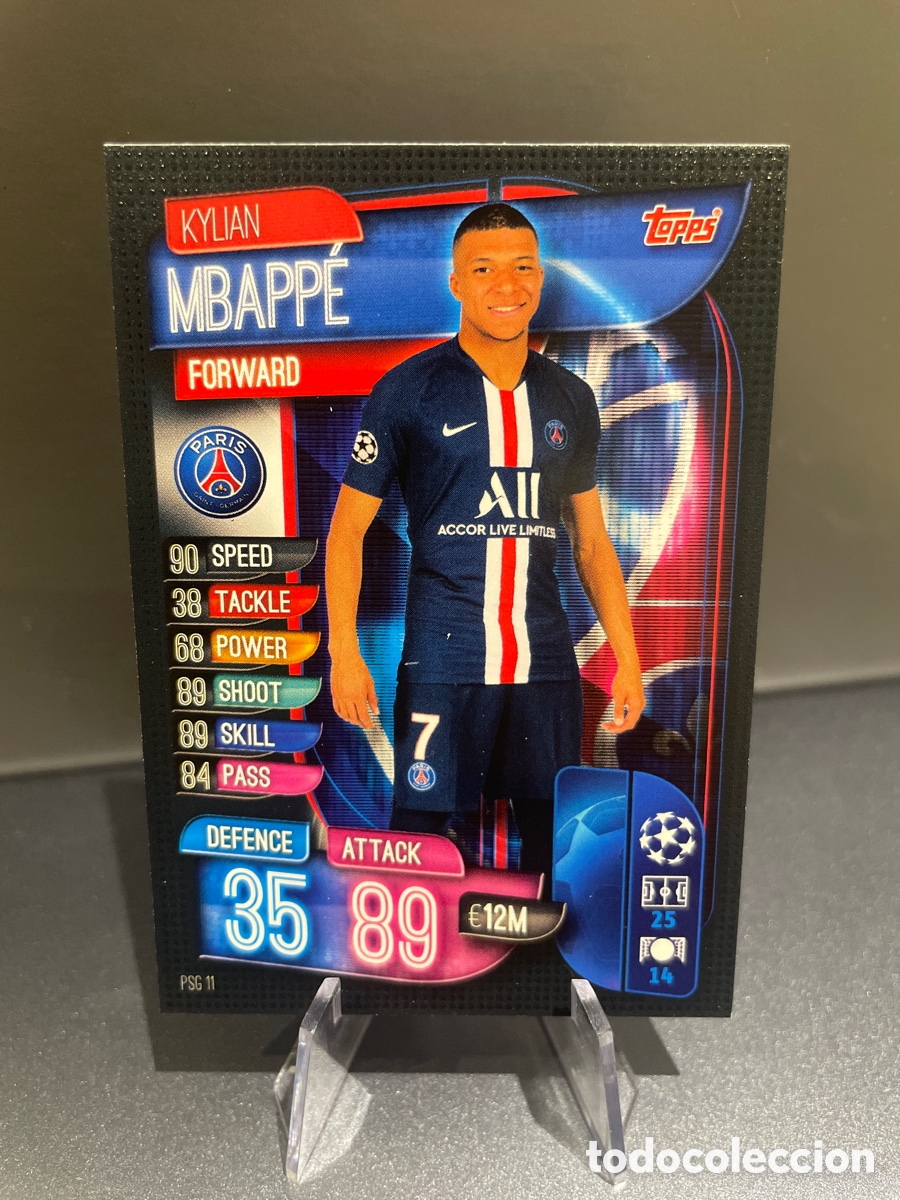 Football Stickers: Mbappe PSG 11 Match Attax 2019-20 2019 2020 Topps PSG