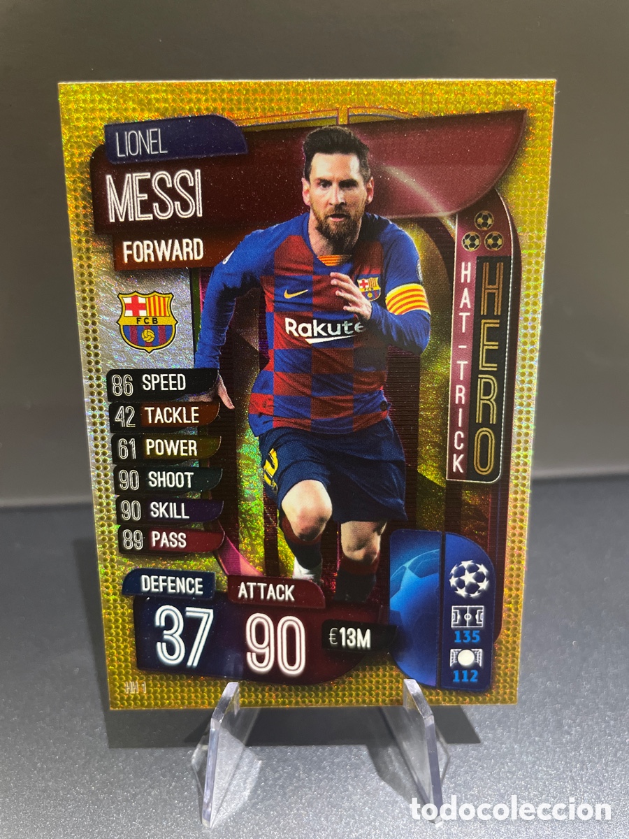 Cromos de F&uacute;tbol: Messi HH 1 Hat-trick Hero Match Attax 2019-20 2019 2020 Topps FC Barcelona
