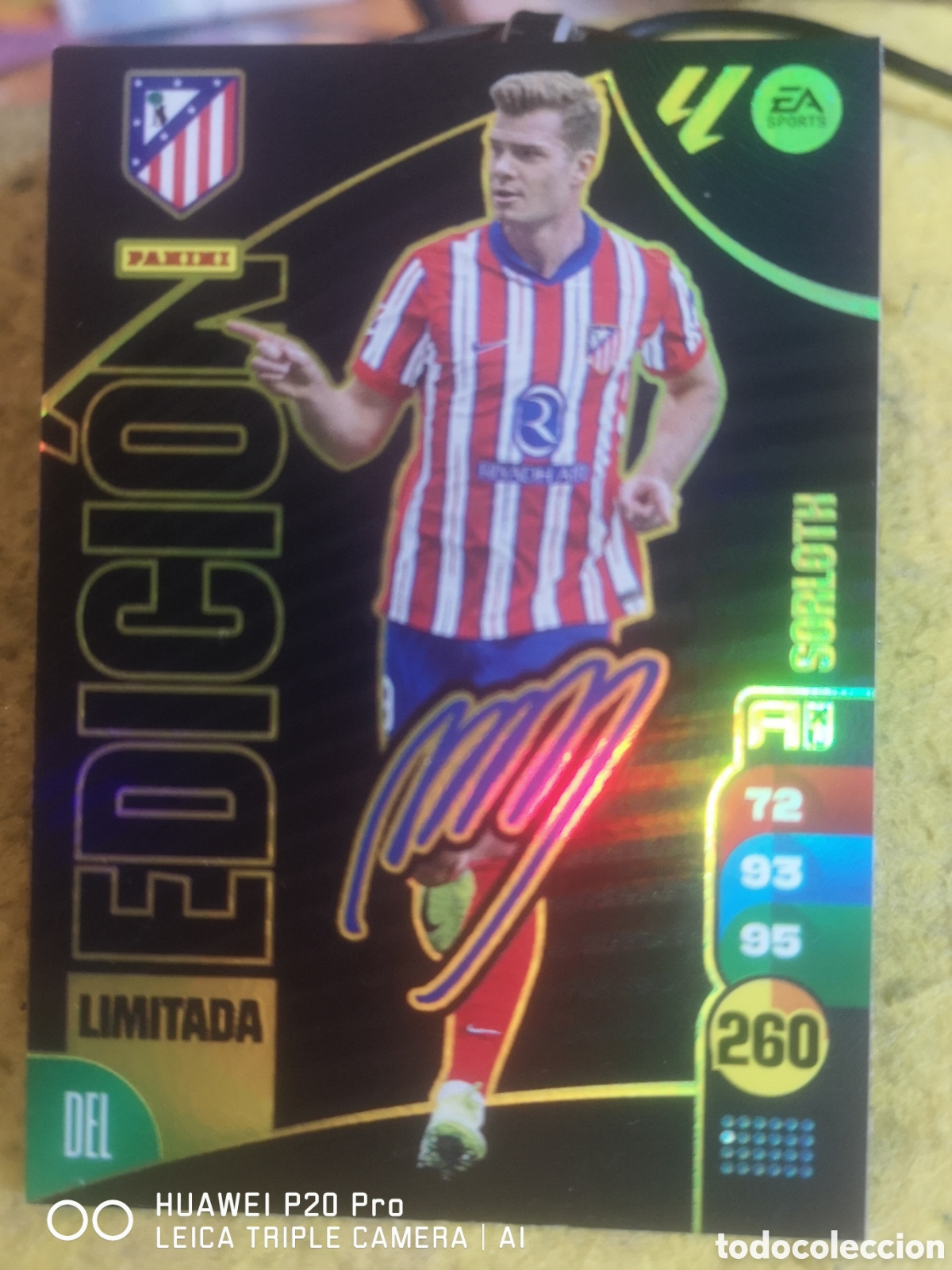Cromos de F&uacute;tbol: ADRENALYN 2025 2026 SORLOTH EDICION LIMITADA ATLETICO DE MADRID