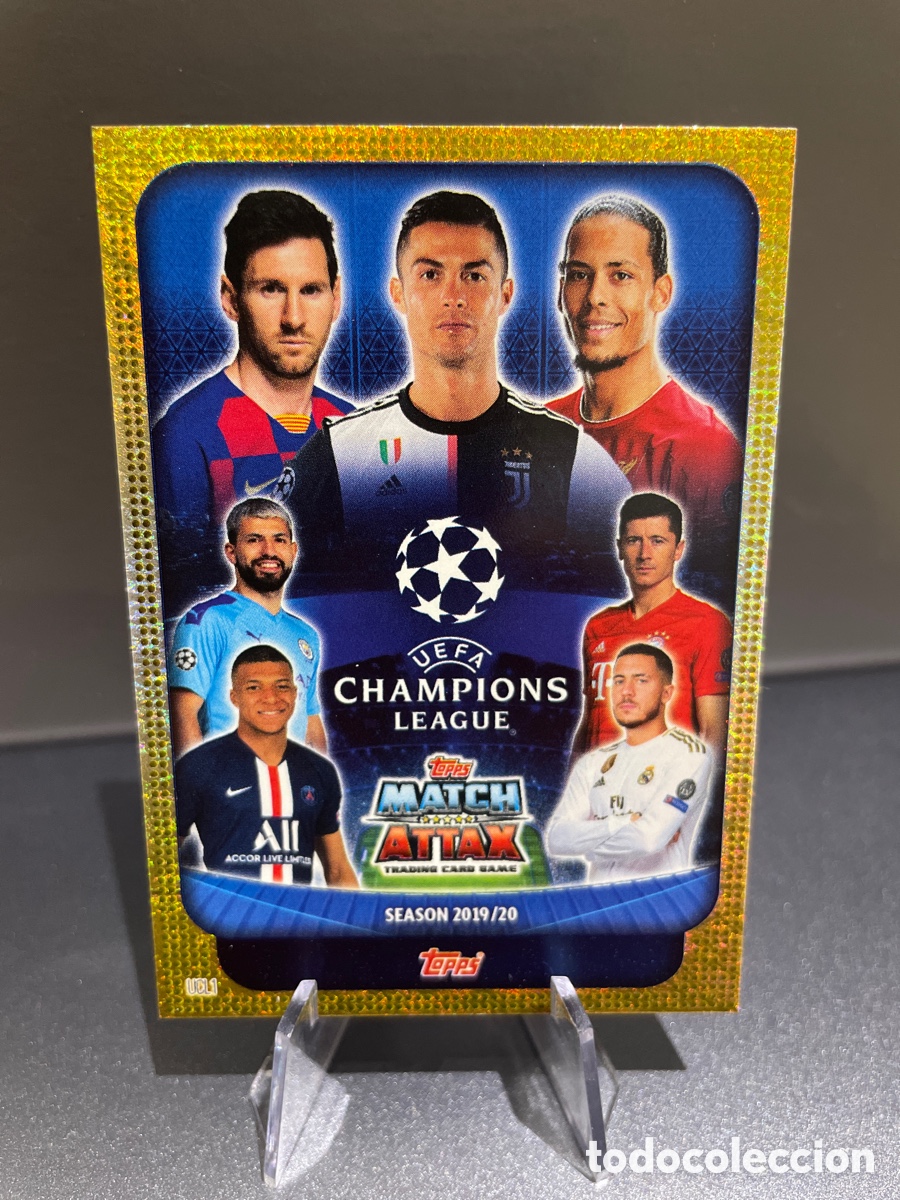 Cromos de F&uacute;tbol: UCL1 Messi Cristiano Ronaldo Mbappe Match Attax 2019-20 2019 2020 Topps