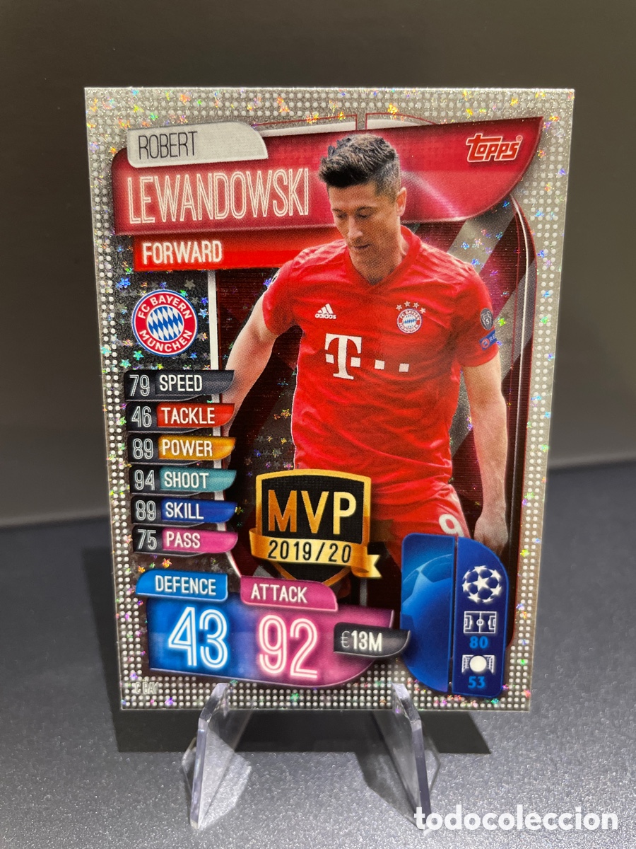 Cromos de f&uacute;tbol: Lewandowski MVP Match Attax 2019-20 2019 2020 Topps UCL Bayern Munich