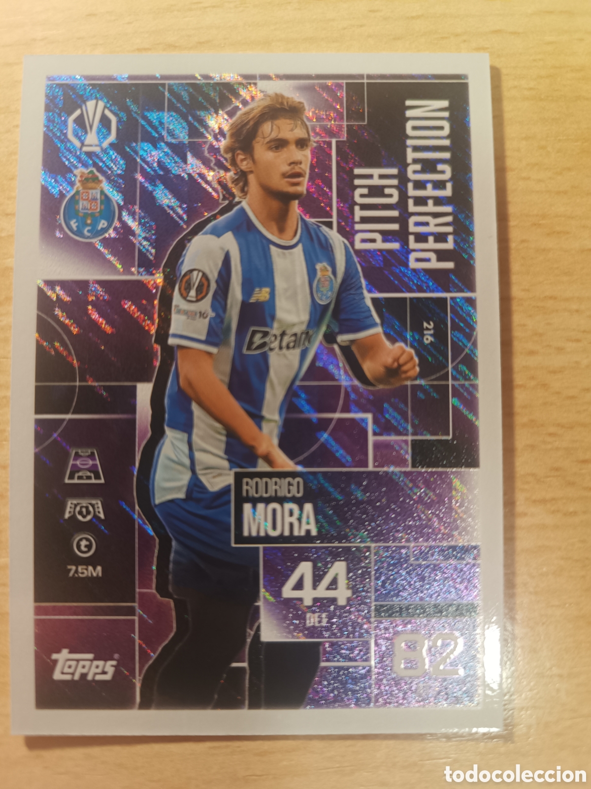 Cromos de F&uacute;tbol: 216 RODRIGO MORA PITCH PERFECTION PORTO OPORTO MATCH ATTAX EXTRA 2025 2026 TOPPS 25 26