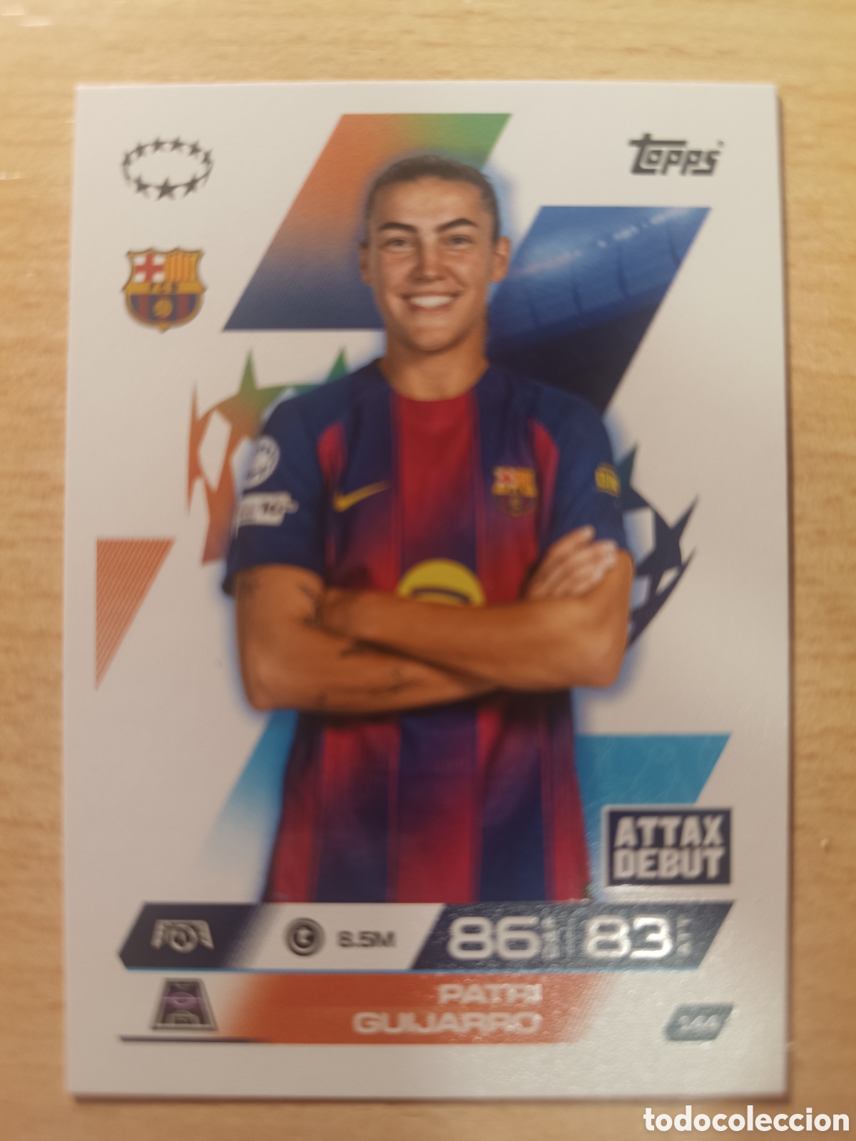 Cromos de F&uacute;tbol: 144 PATRI GUIJARRO FC BARCELONA MATCH ATTAX EXTRA 2025 2026 TOPPS 25 26