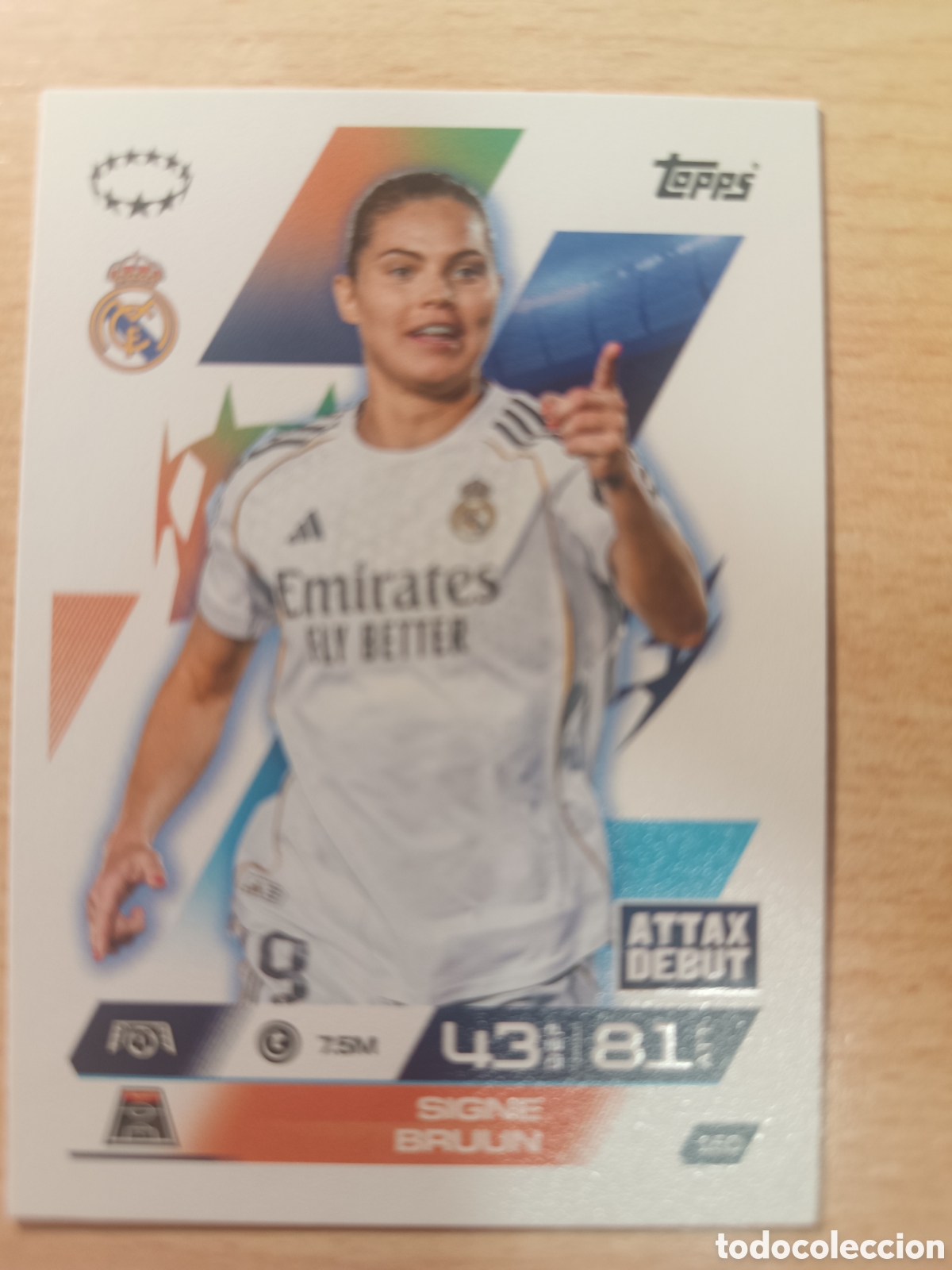 Cromos de F&uacute;tbol: 150 SIGNE BRUUN REAL MADRID MATCH ATTAX EXTRA 2025 2026 TOPPS 25 26