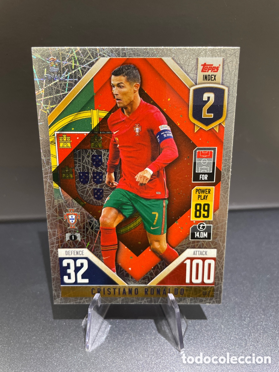 Cromos de F&uacute;tbol: Cristiano Ronaldo CD 2 Prizm Topps Match Attax Road to Finals UEFA Nations League Portugal