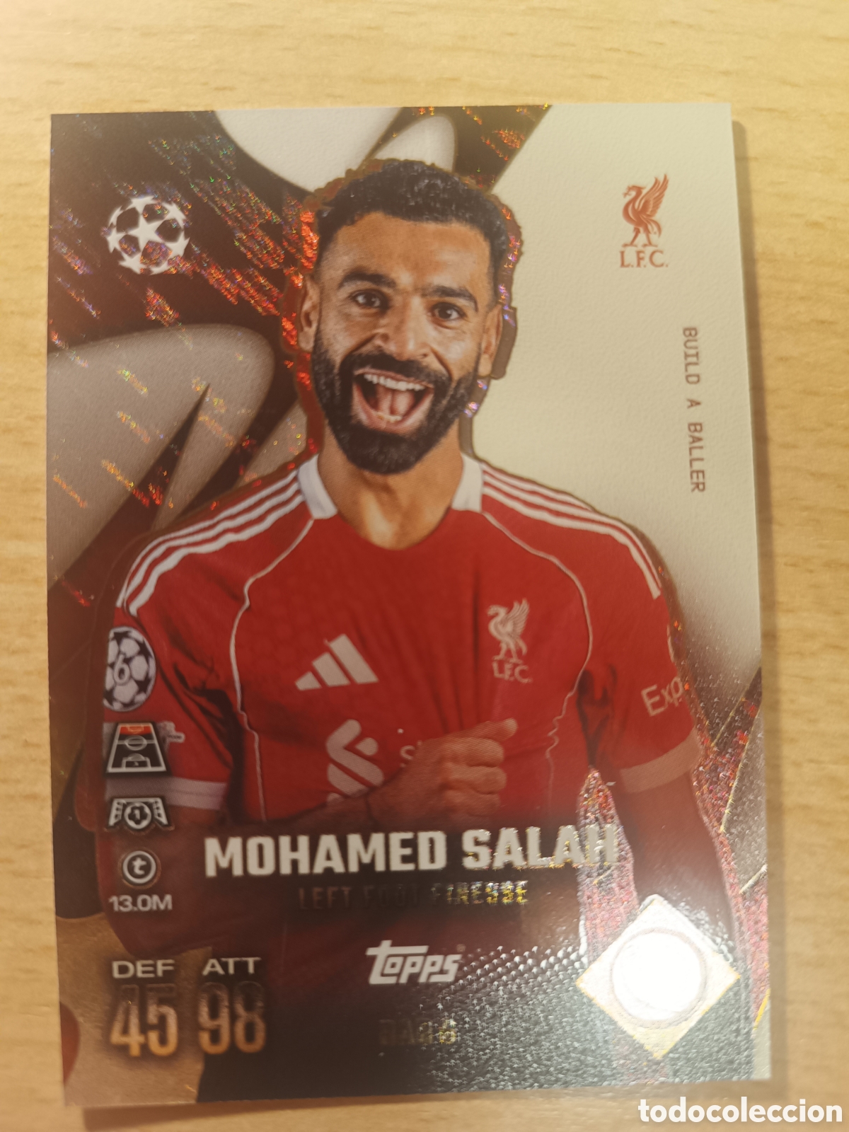 Cromos de F&uacute;tbol: BAB 6 MOHAMED SALAH BUILD A BALLER LIVERPOOL MATCH ATTAX EXTRA 2025 2026 TOPPS 25 26