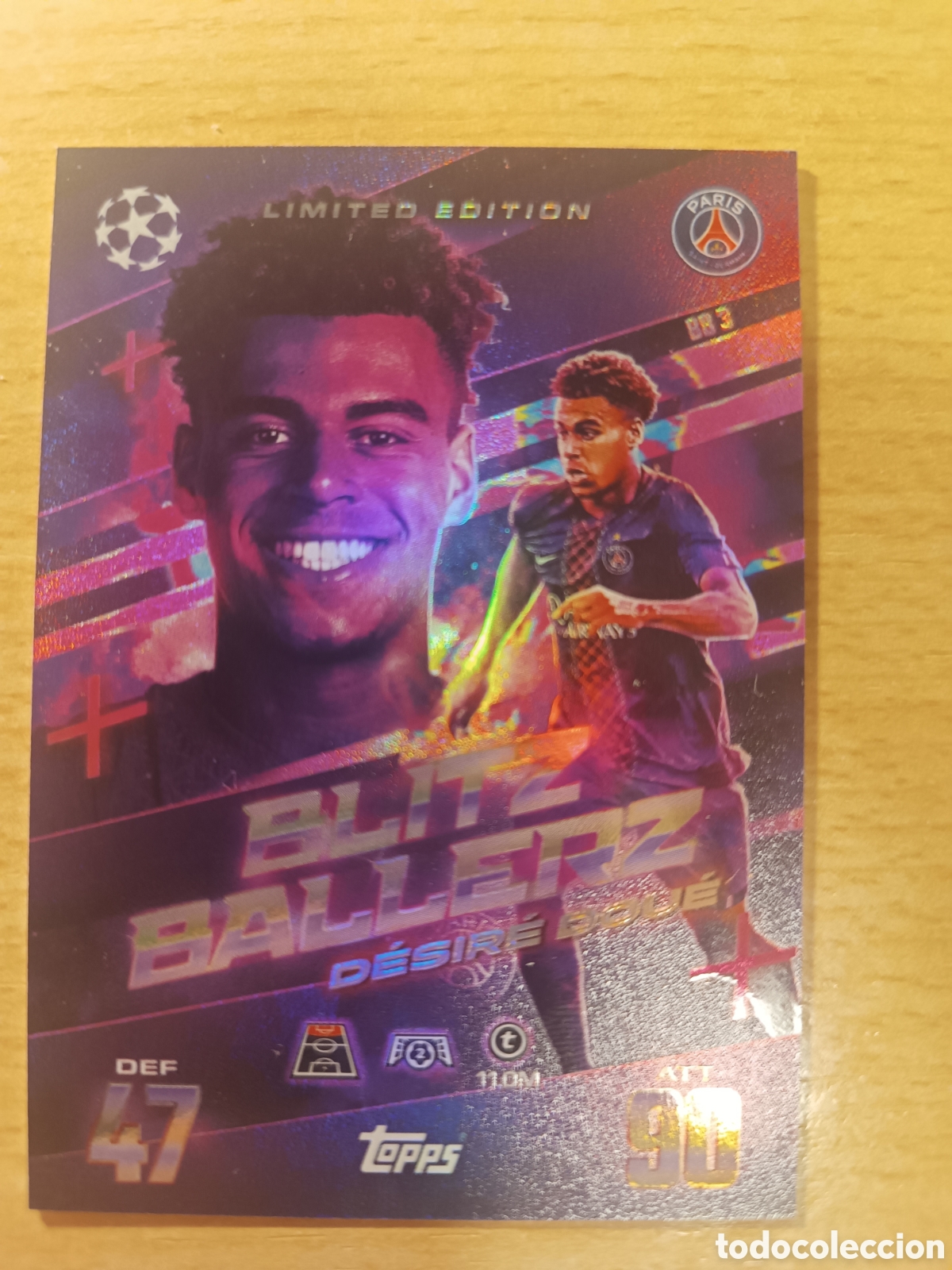 Cromos de F&uacute;tbol: BB 3 DESIRE DOUE BLITZ BALLERZ LIMITED EDITION PARIS SAINT GERMAIN PSG MATCH ATTAX EXTRA 2025 2026