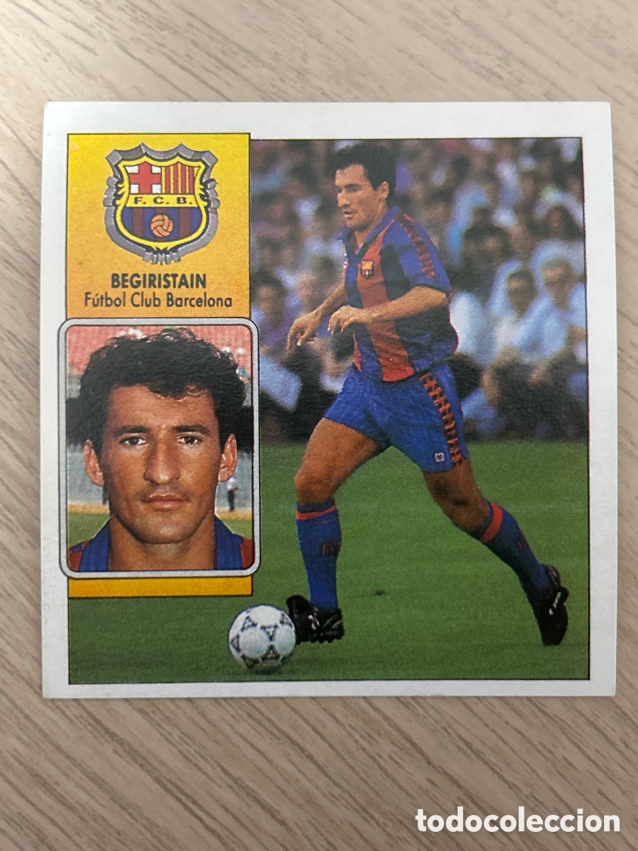 Fu&szlig;ball-Sticker: BEGIRISTAIN F. C. BARCELONA LIGA ESTE 1992 1993 92 93 NUNCA PEGADO SIN PEGAR