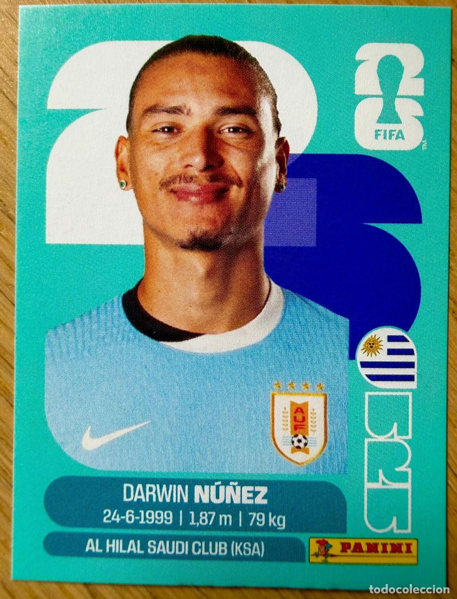 Cromos de F&uacute;tbol: URU17 URU 17 DARWIN NU&Ntilde;EZ URUGUAY MUNDIAL FIFA WORLD CUP 2026 26 STICKER CROMO PANINI SIN PEGAR