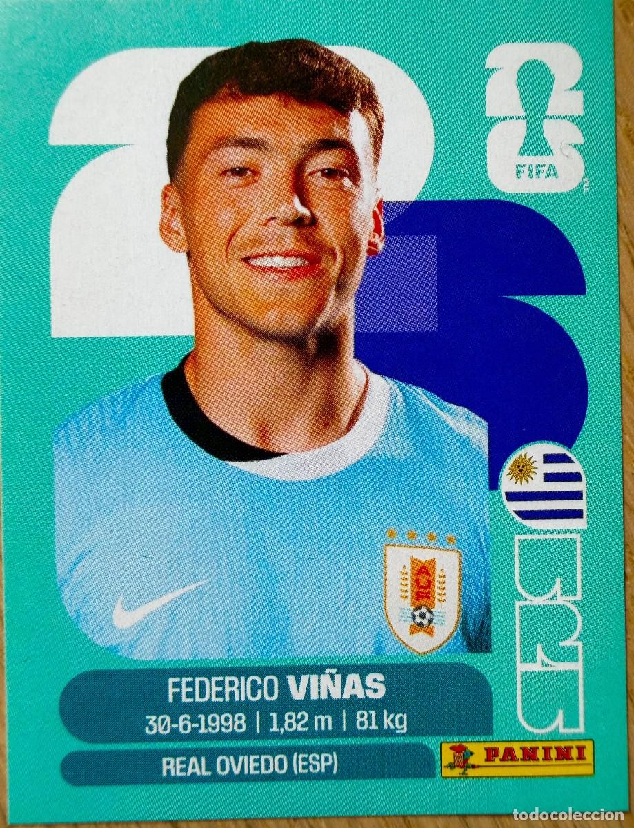 Cromos de F&uacute;tbol: URU18 URU 18 FEDERICO VI&Ntilde;AS URUGUAY MUNDIAL FIFA WORLD CUP 2026 26 STICKER CROMO PANINI SIN PEGAR