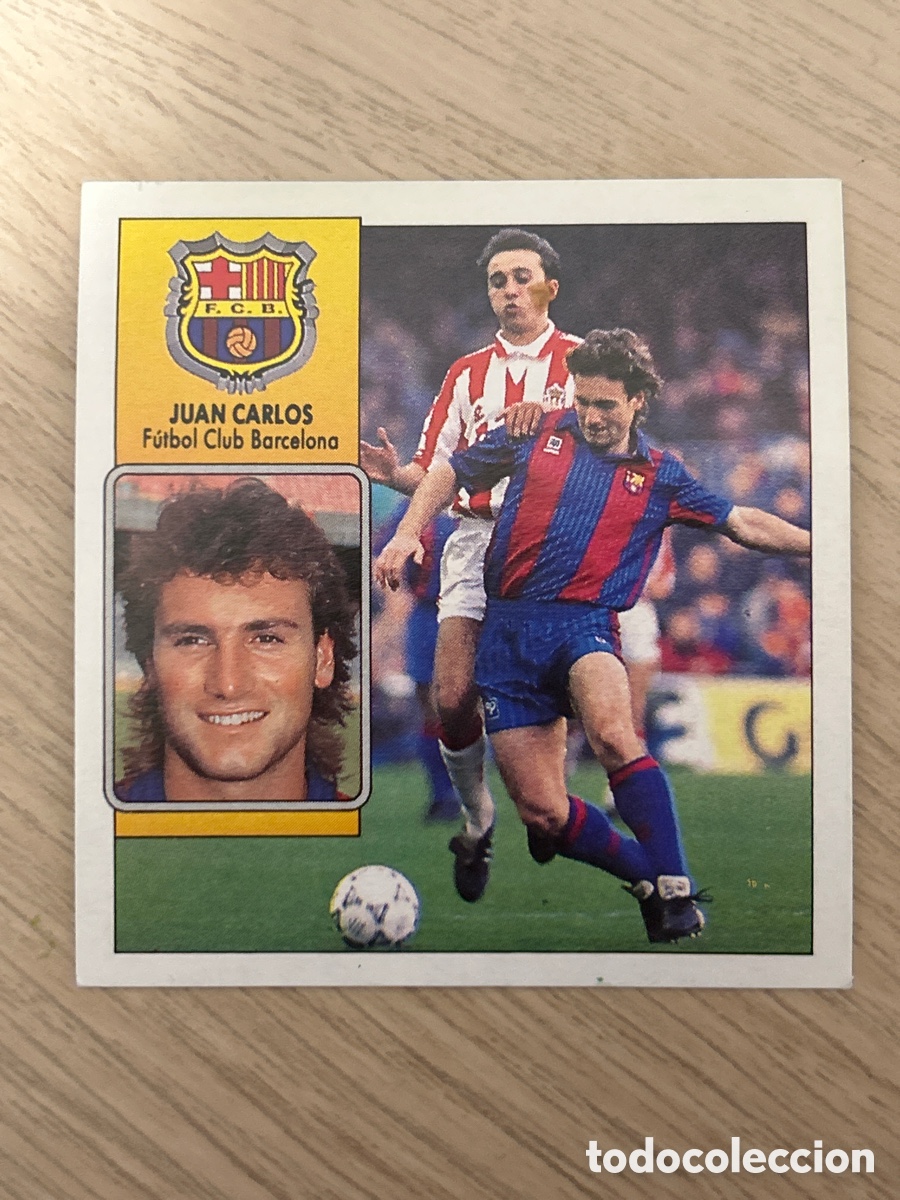 Fu&szlig;ball-Sticker: JUAN CARLOS F. C. BARCELONA LIGA ESTE 1992 1993 92 93 NUNCA PEGADO SIN PEGAR