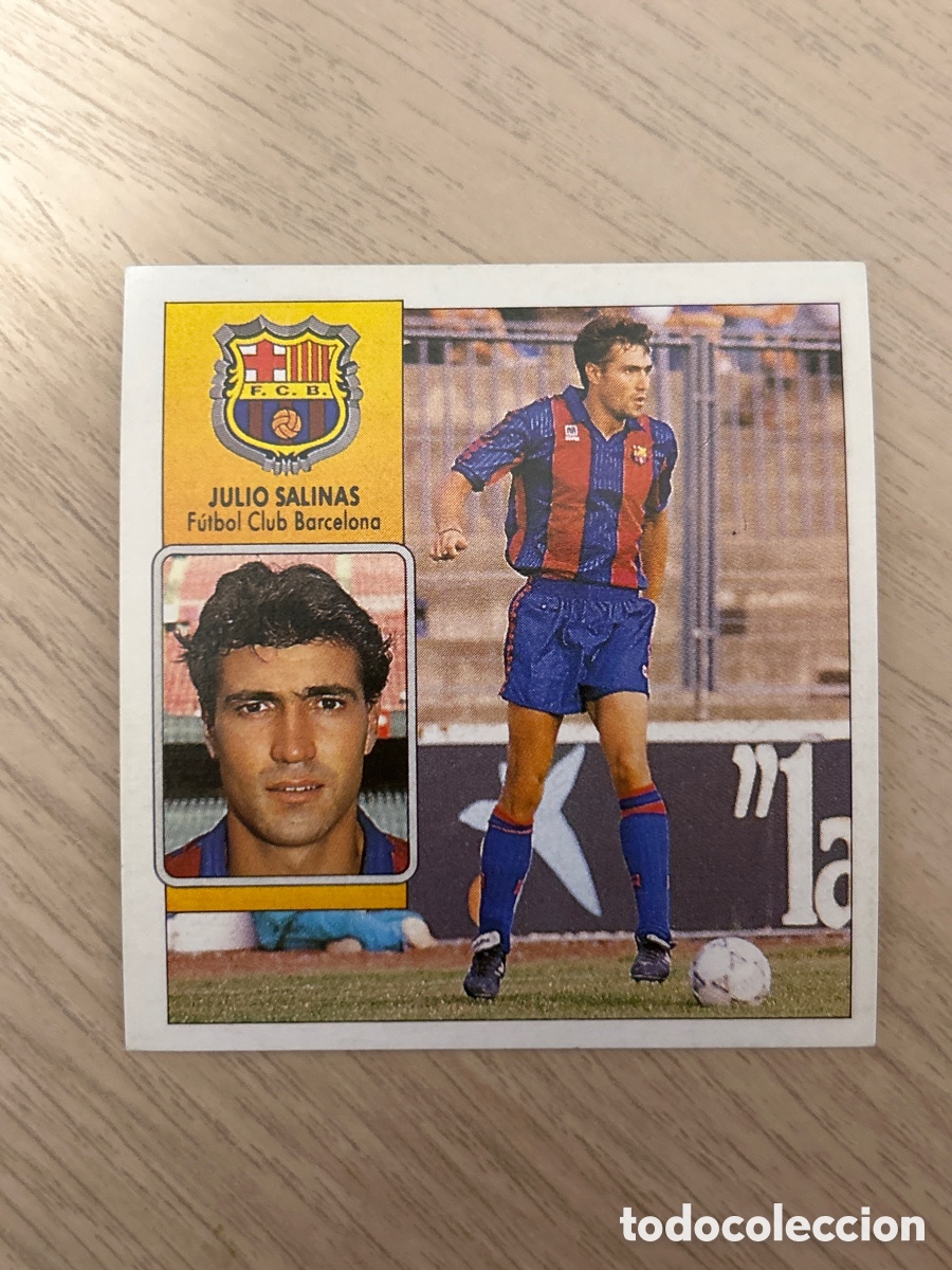 Cromos de F&uacute;tbol: JULIO SALINAS F. C. BARCELONA LIGA ESTE 1992 1993 92 93 NUNCA PEGADO SIN PEGAR