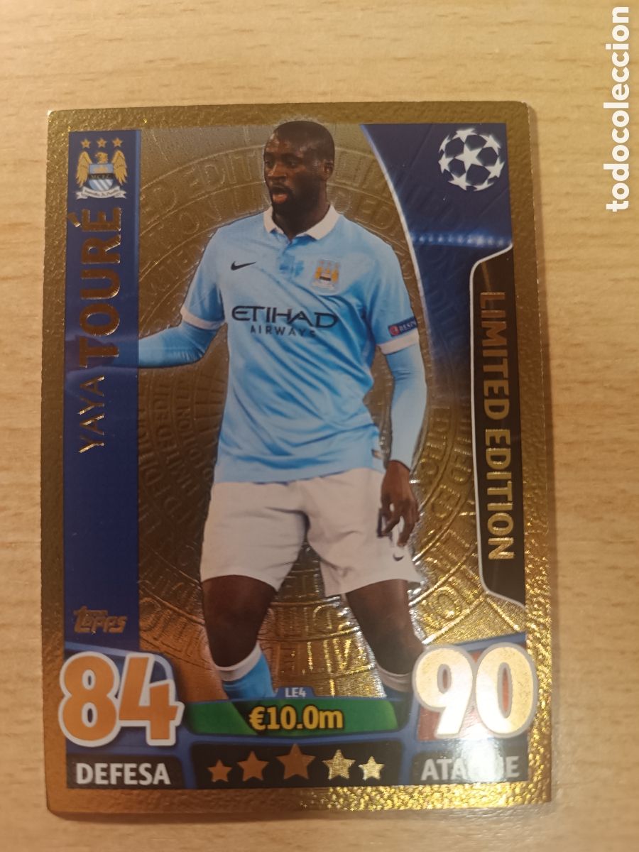 Cromos de F&uacute;tbol: YAYA TOURE LIMITED EDITION MANCHESTER CITY MATCH ATTAX EDICI&Oacute;N PORTUGUESA 2015 2016 15 16