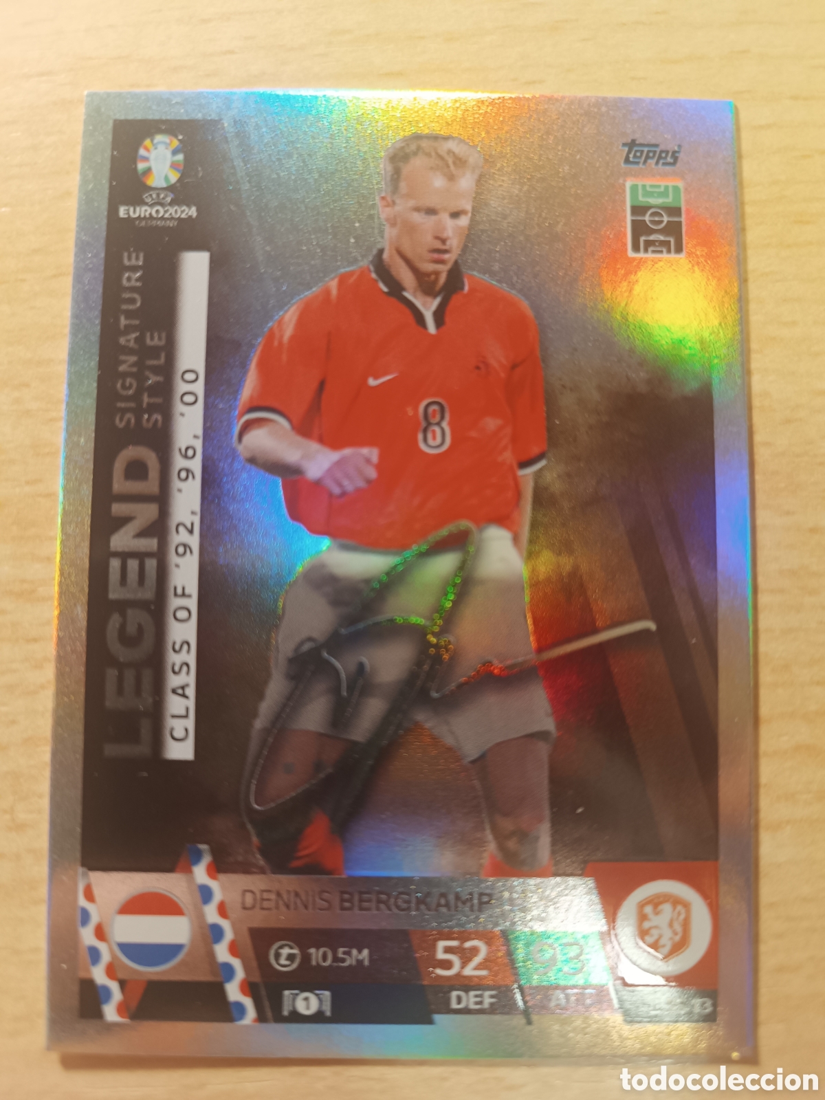 Cromos de F&uacute;tbol: LSS 13 DENNIS BERGKAMP LEGEND SIGNATURE STYLE HOLANDA UEFA EURO 2024 TOPPS 24
