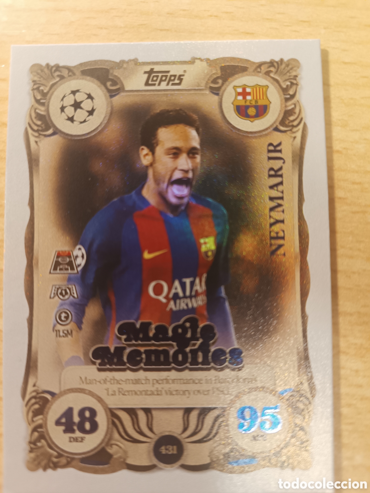 Cromos de F&uacute;tbol: 431 NEYMAR MAGIC MEMORIES FC BARCELONA MATCH ATTAX 2025 2026 TOPPS 25 26