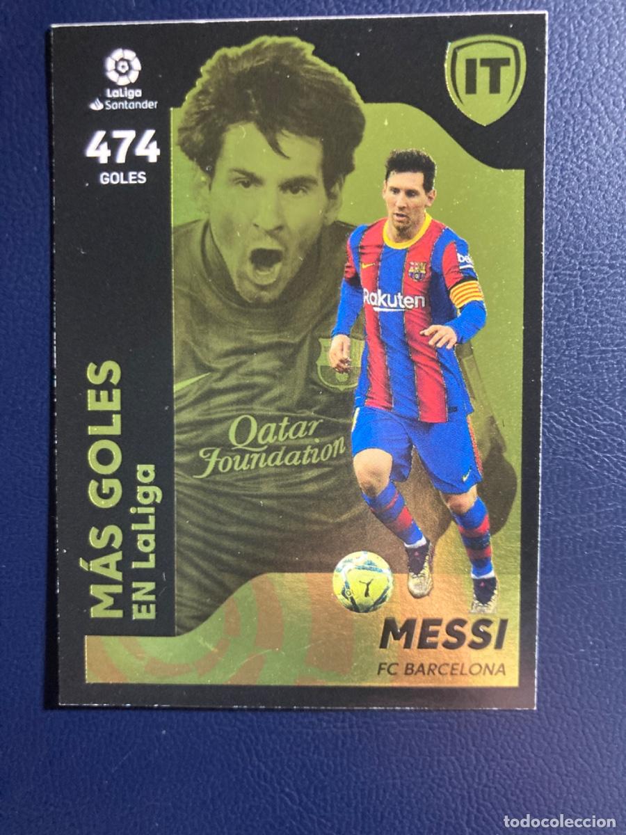 Cromos de F&uacute;tbol: MESSI 3 LA ISLA DEL TESORO BARCELONA MAS GOLES LIGA 21 22 2021 2022 EDICIONES ESTE PANINI Sin pegar