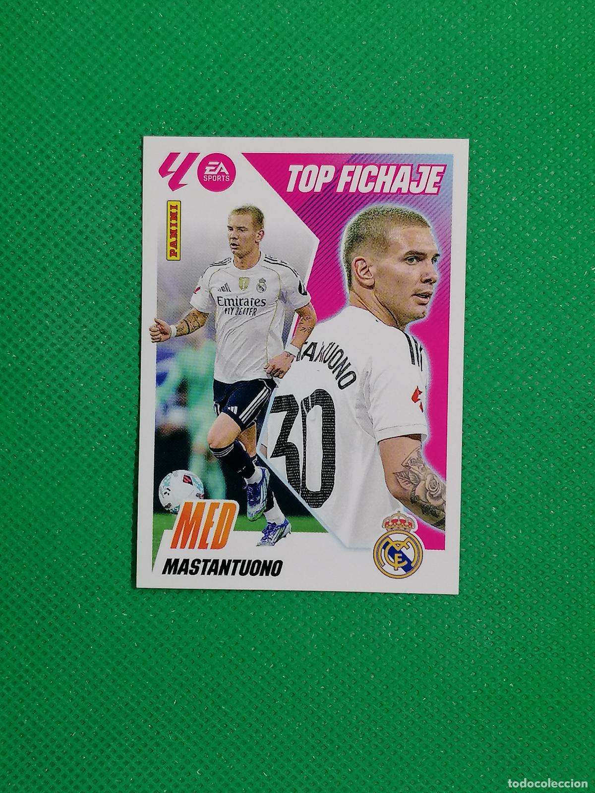 Cromos de F&uacute;tbol: 68 MASTANTUONO REAL MADRID TOP FICHAJE ⚽ PANINI LIGA ESTE 25 26 2025 2026 ⚽