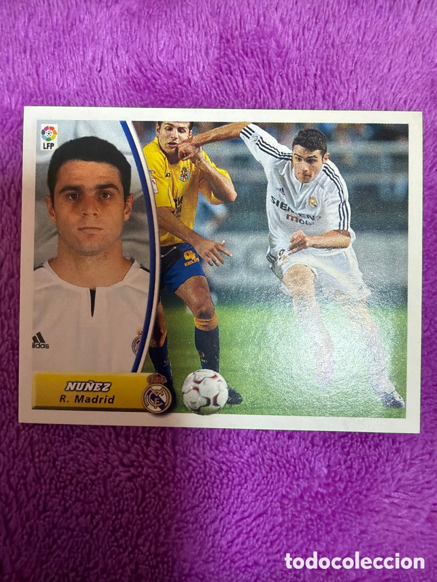 Cromos de F&uacute;tbol: Cromo coloca N&uacute;&ntilde;ez 03/04 Real Madrid