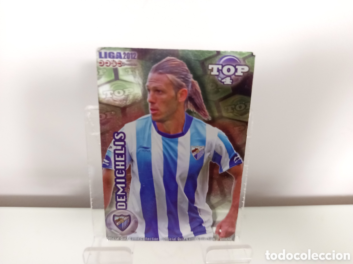 Football Stickers: ❇️ CROMO ⚽ DEMICHELIS M&Aacute;LAGA TOP 4 FICHAS LIGA QUIZ 11 12 2011 2012 MUNDICROMO ❇️