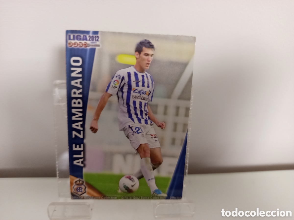 Cromos de Futebol: ❇️ CROMO ⚽ ALE ZAMBRANO RECREATIVO DE HUELVA FICHAS LIGA QUIZ 11 12 2011 2012 MUNDICROMO ❇️