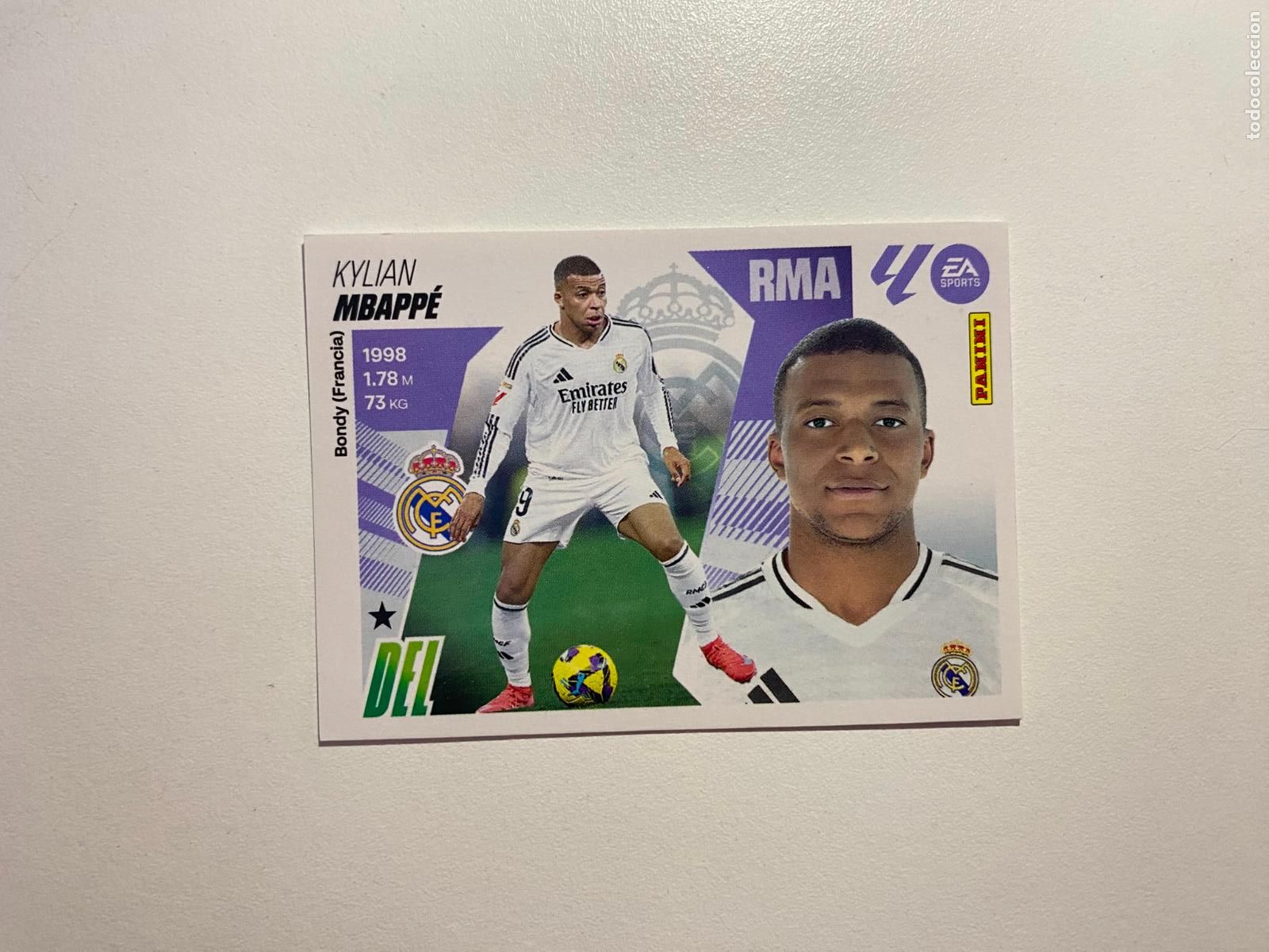 Cromos de F&uacute;tbol: LALIGA ESTE 2025 2026 EA SPORTS 25 26 ALBUM PANINI LIGA N 19 REAL MADRID MBAPP&Eacute;