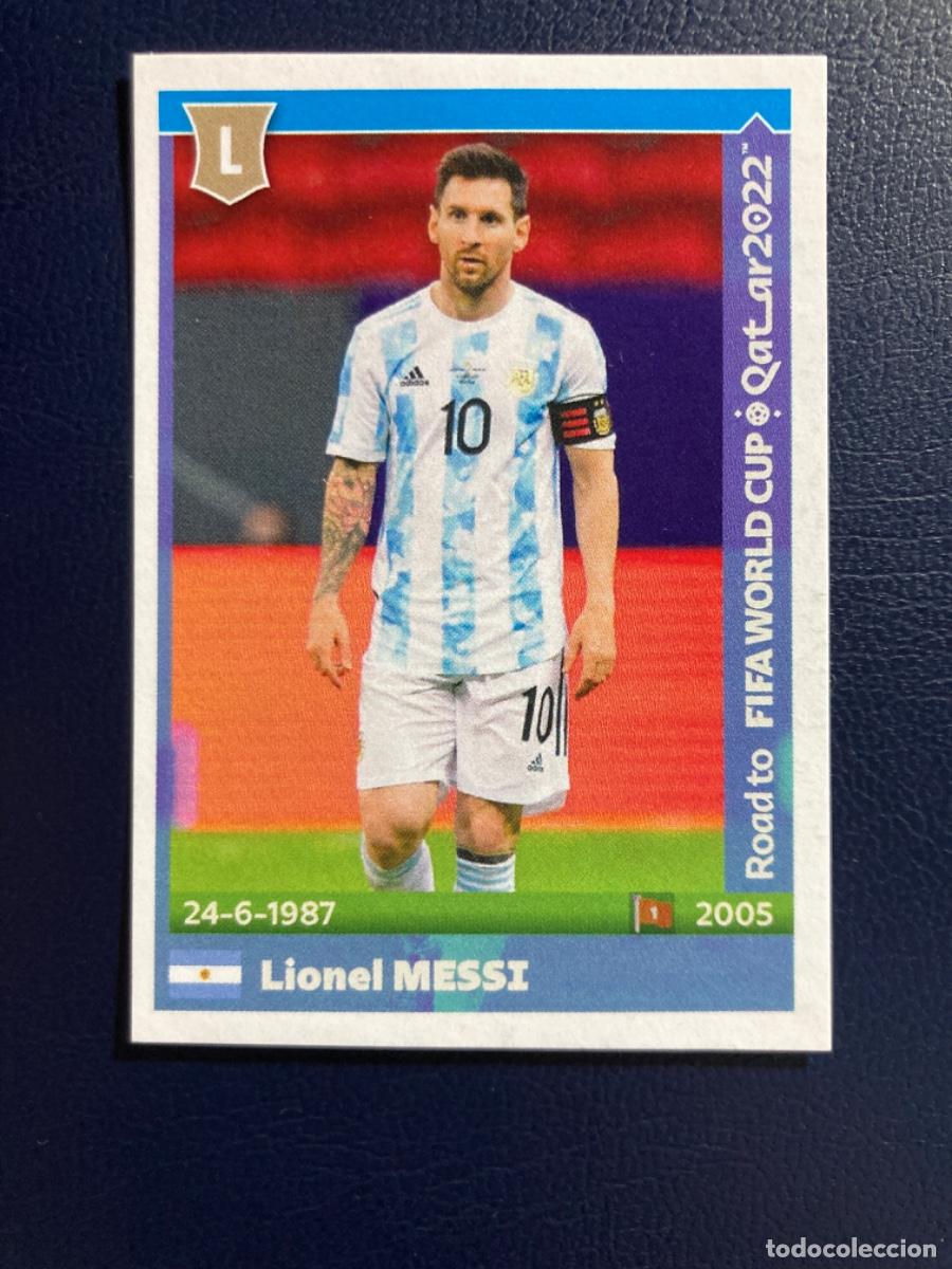 Cromos de F&uacute;tbol: Road to Qatar 2022 Argentina # 30 Lionel Leo Messi Fifa World Cup Stickers Panini Sin pegar
